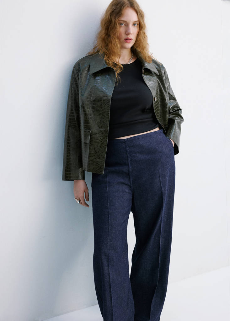 High-waisted denim trousers — Open Blue