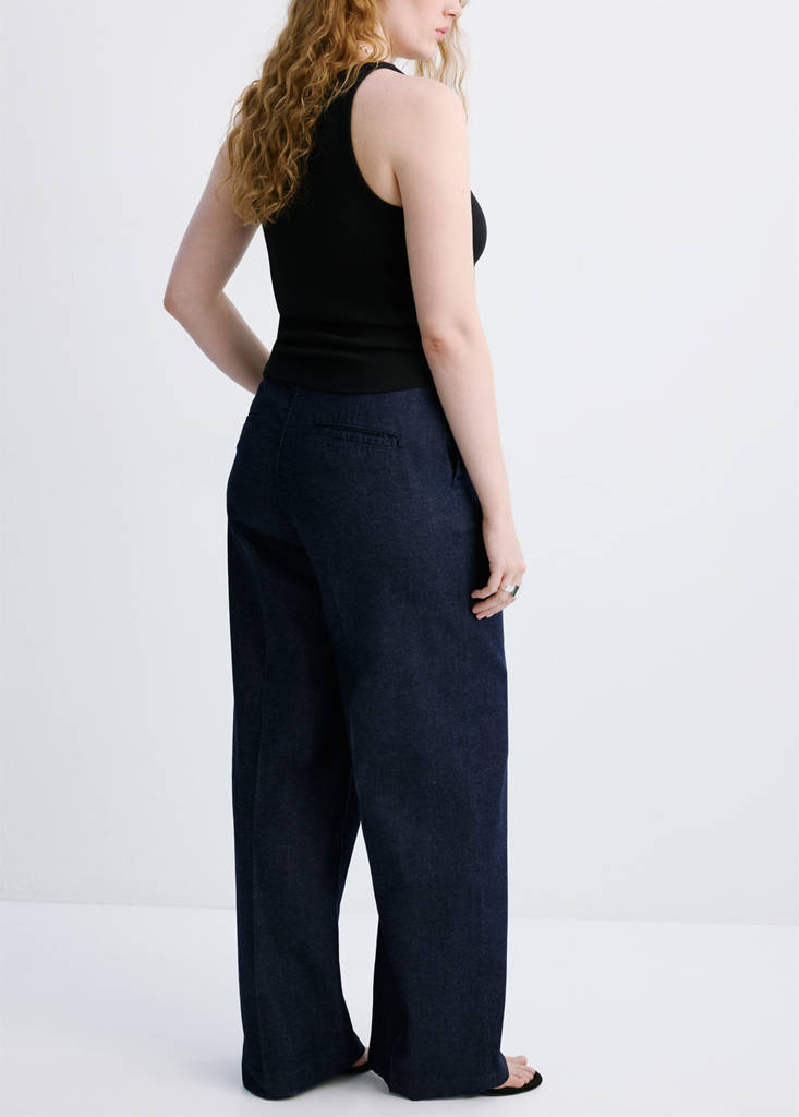 High-waisted denim trousers — Open Blue