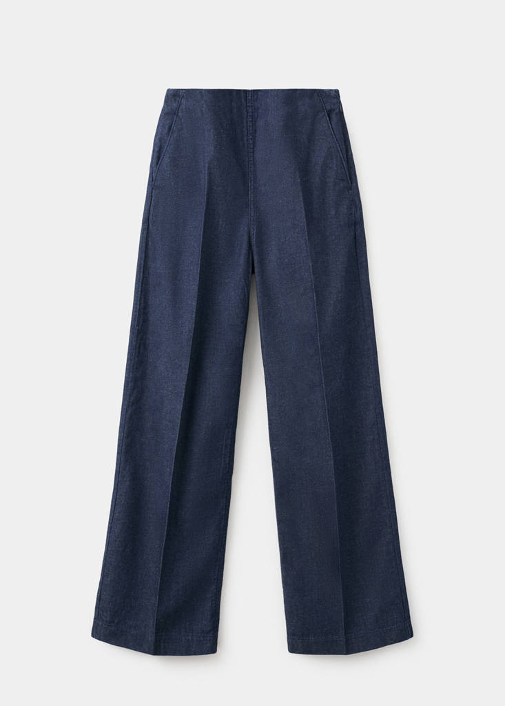 High-waisted denim trousers — Open Blue