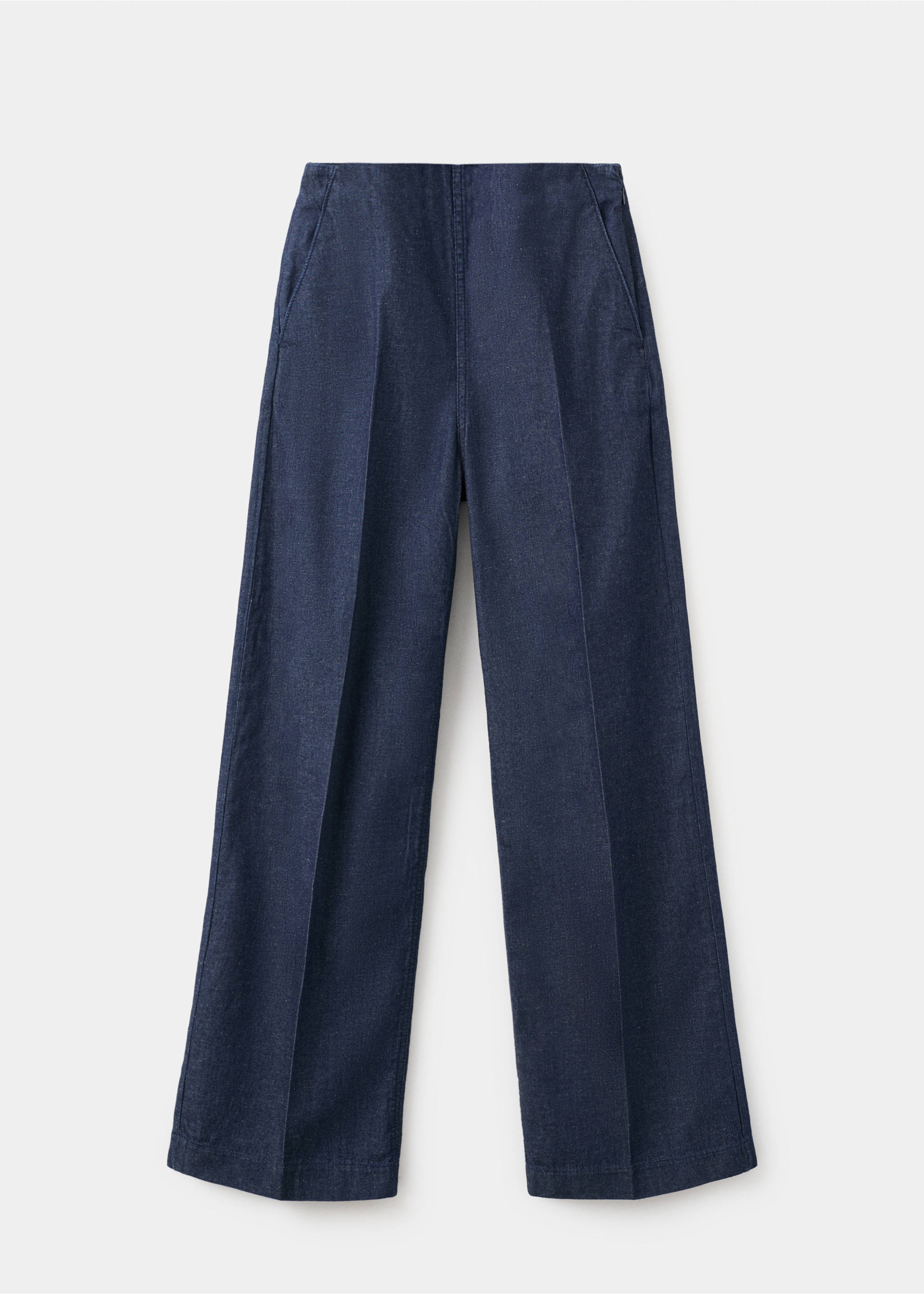 High-waisted denim trousers - Article without model, Open Blue. Ref: 27029068-00.