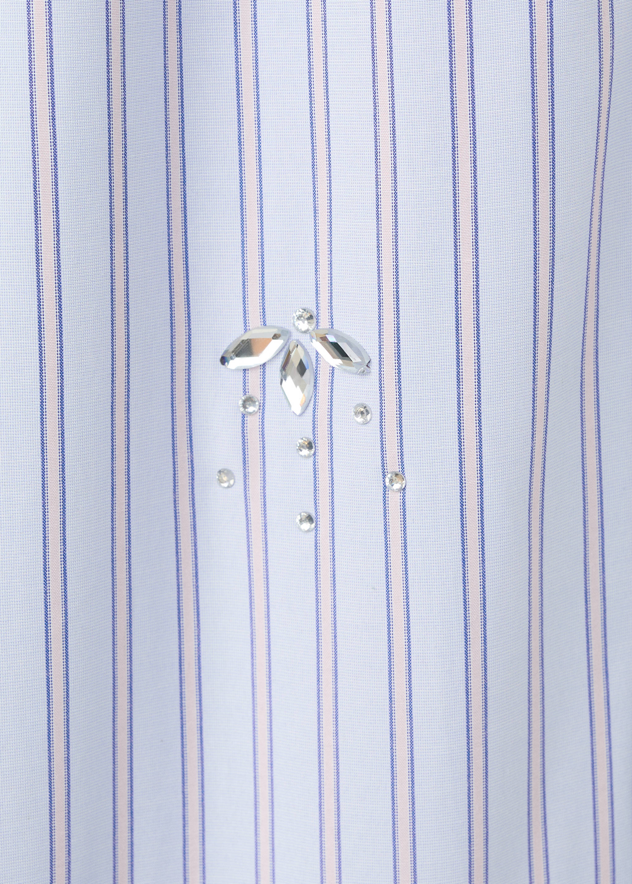 Pantalon à rayures avec détail de strass - Détail de l'article 0