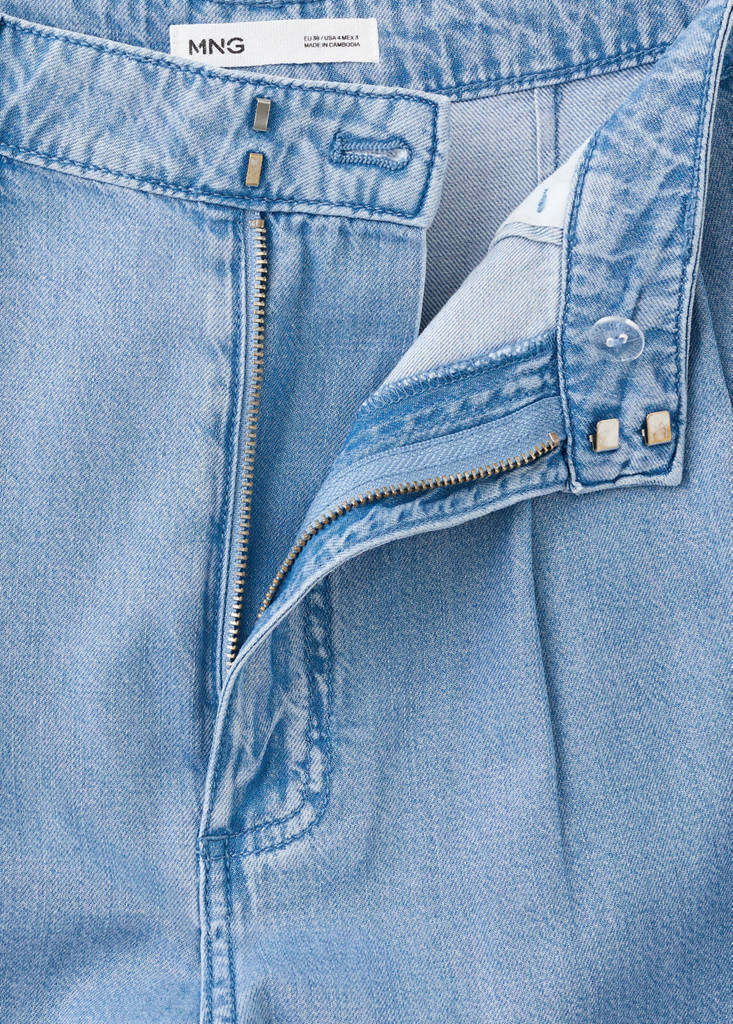 Wideleg lyocell trousers — Light Blue