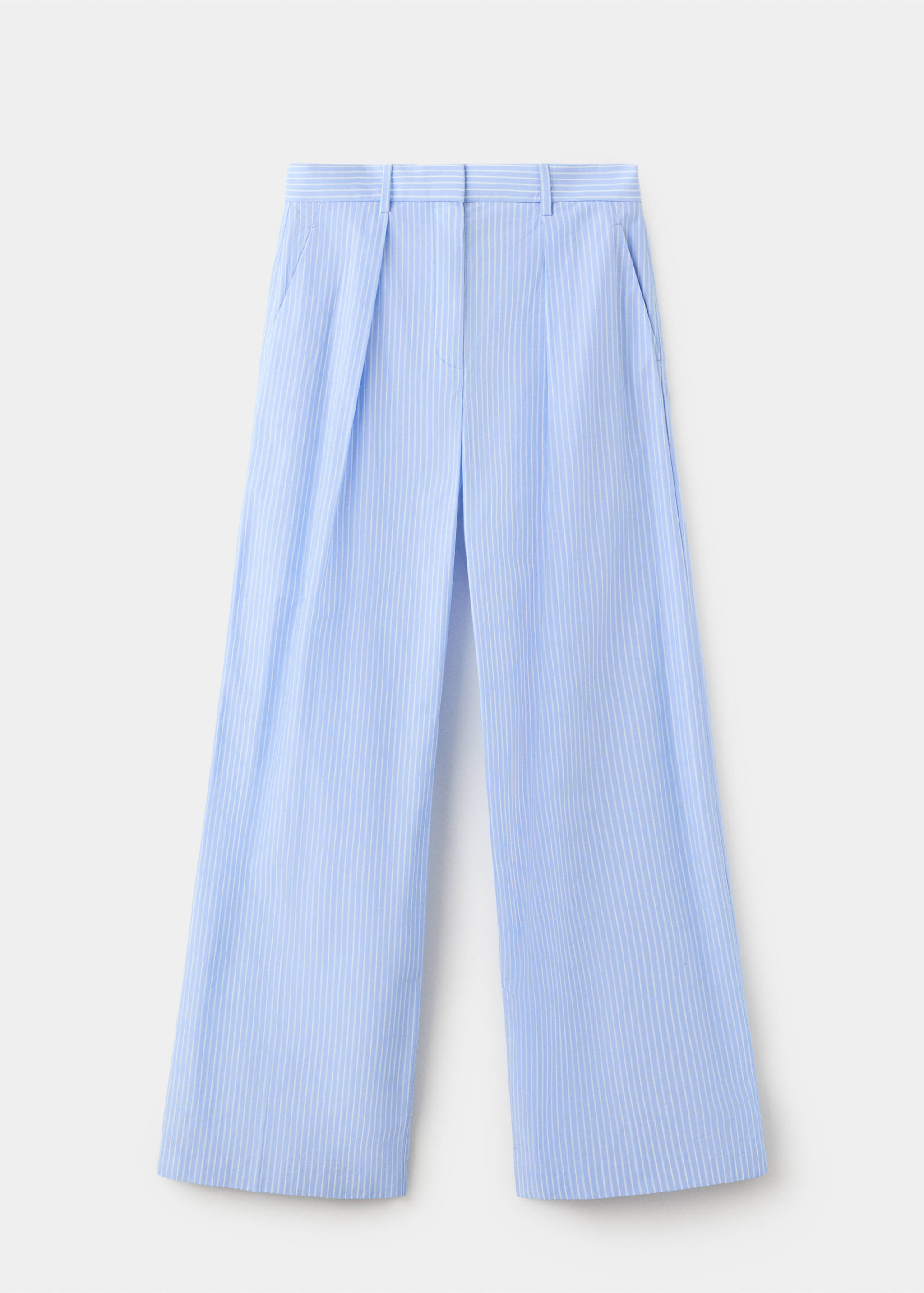 Pinstripe lyocell trousers - Article without model, Blue. Ref: 27029072-00.