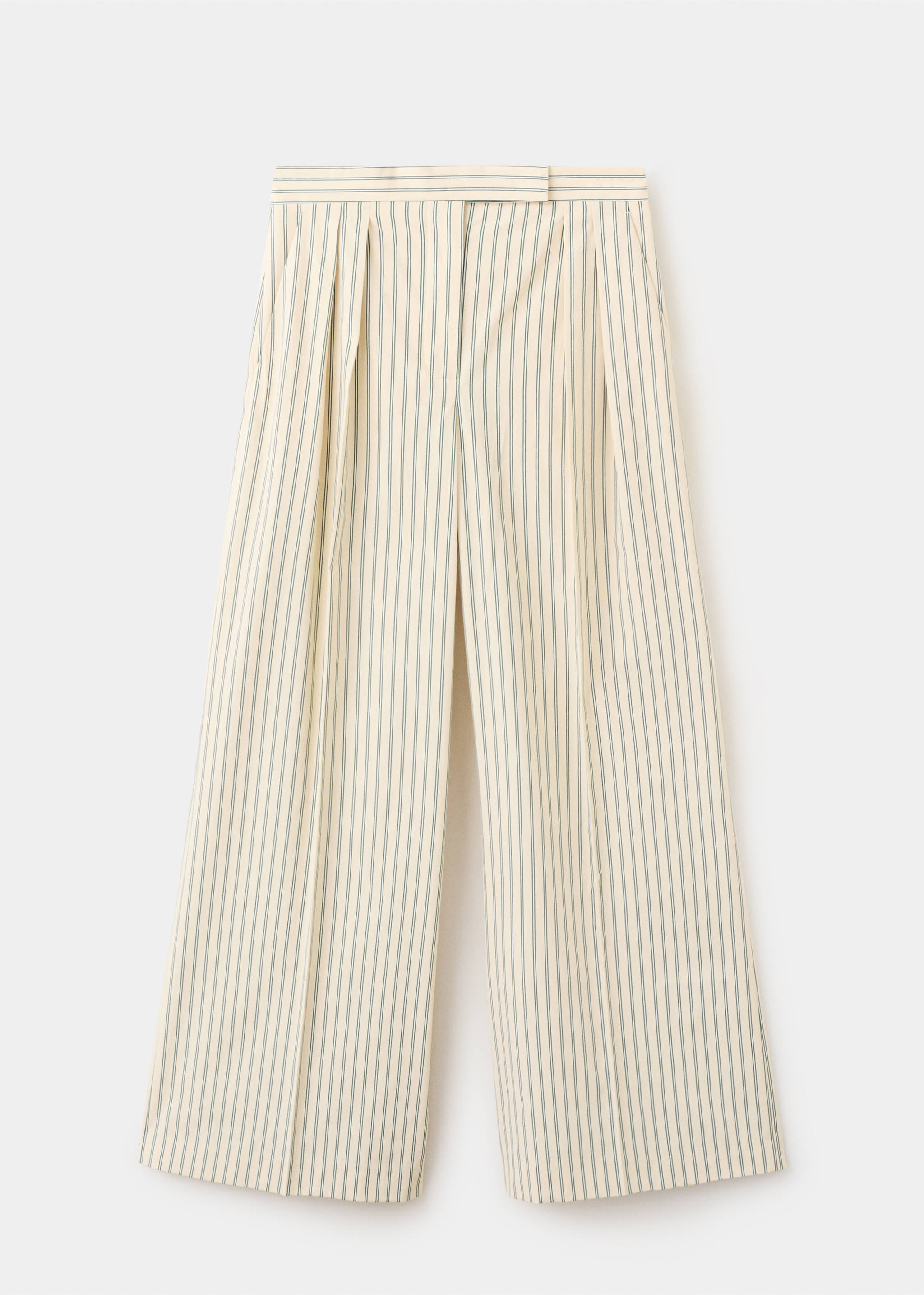 Chalk-stripe straight trousers - Article without model, Yellow. Ref: 27029073-00.