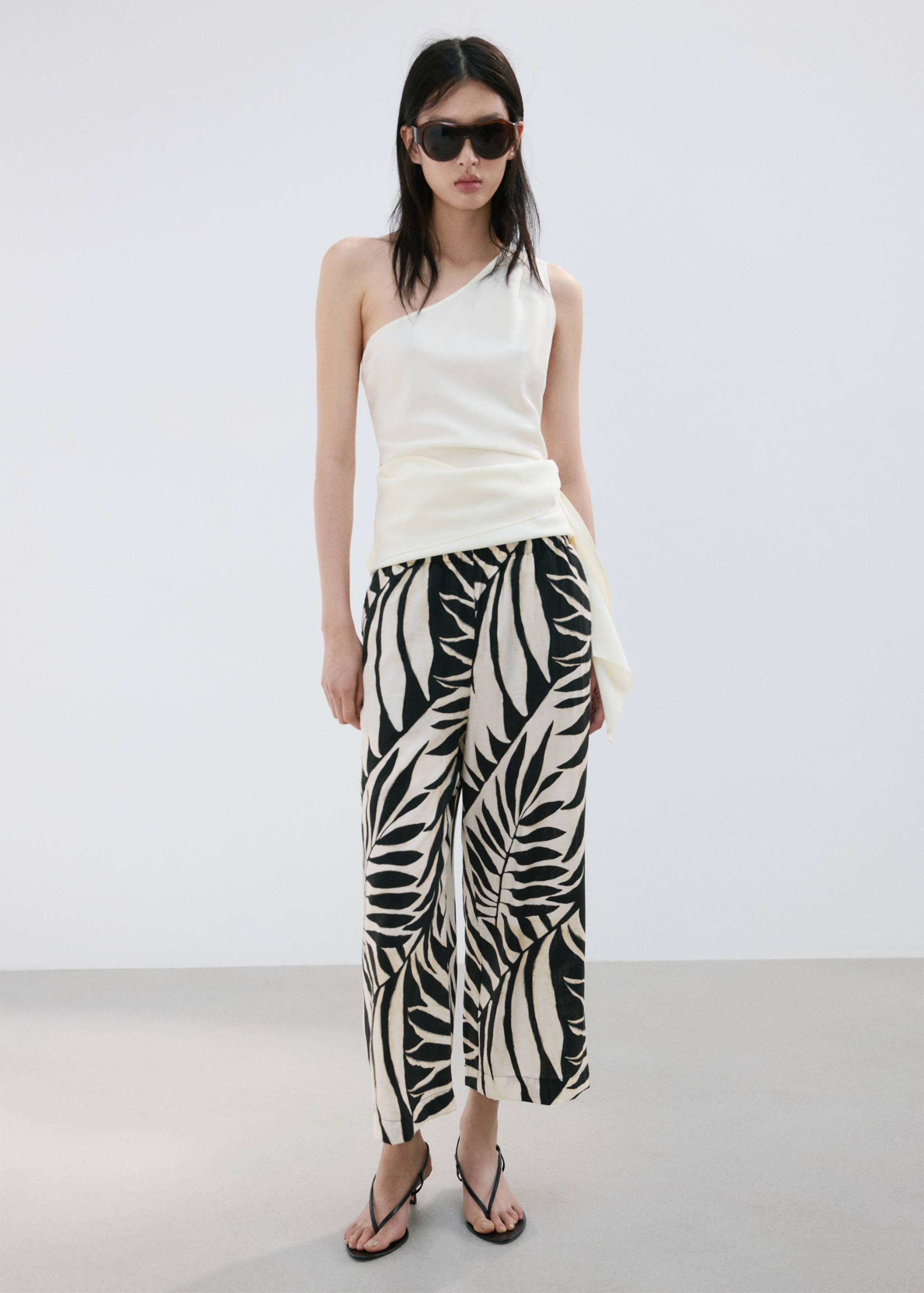 Pantalon imprimé tropical - Plan général