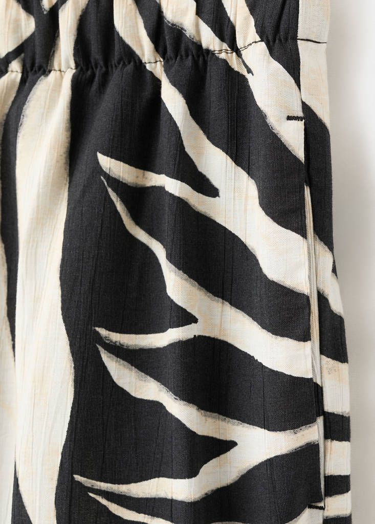 Tropical print trousers — Ecru