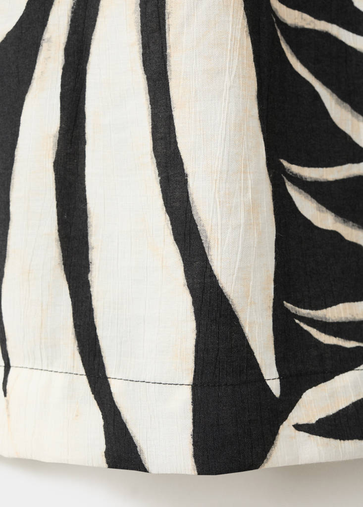 Tropical print trousers — Ecru