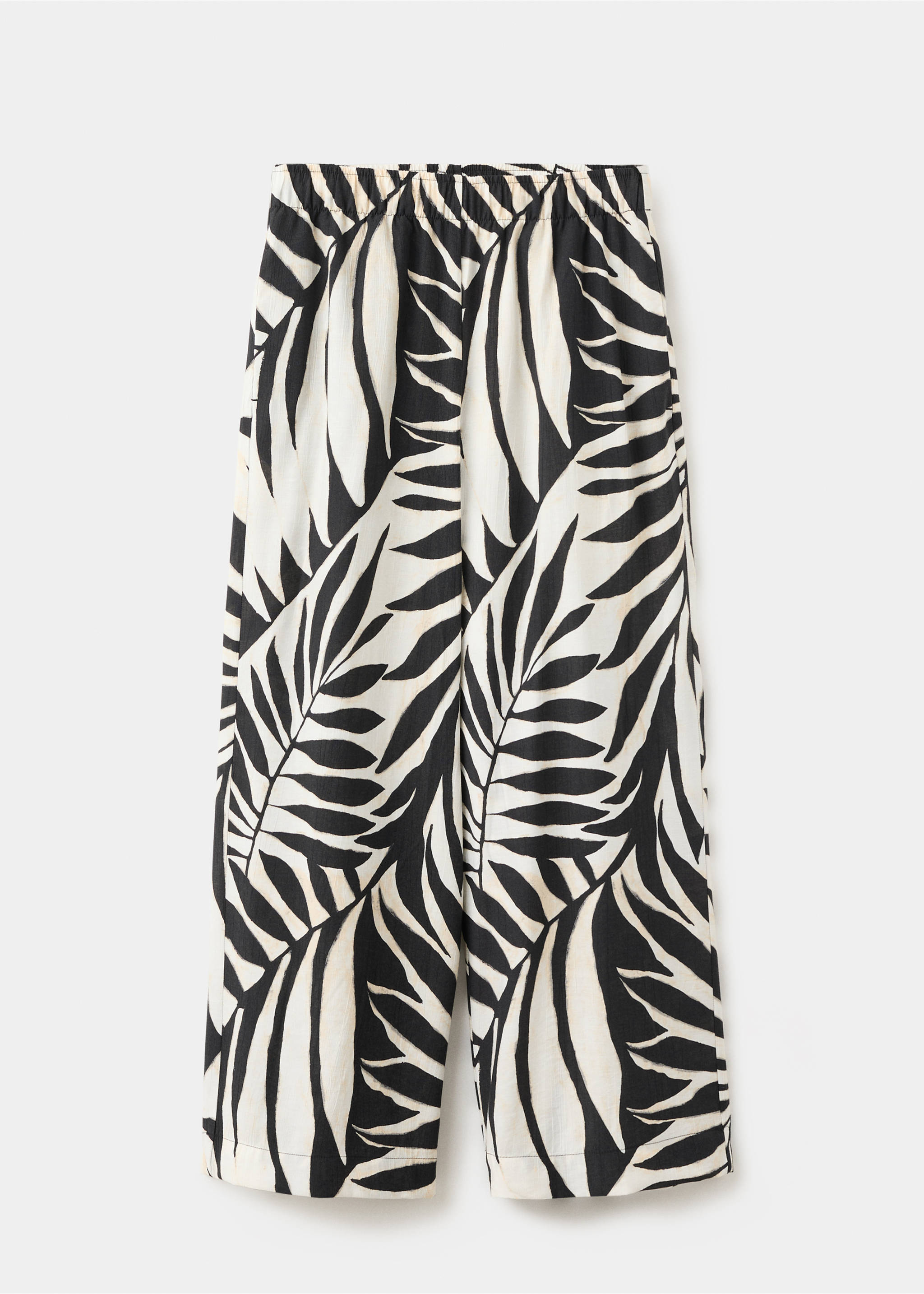 Tropical print trousers - Article without model, Ecru. Ref: 27029074-00.