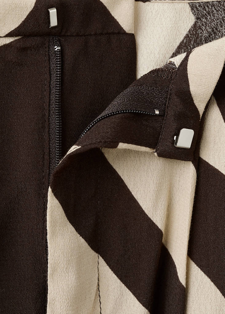 Flowy printed trousers — Brown