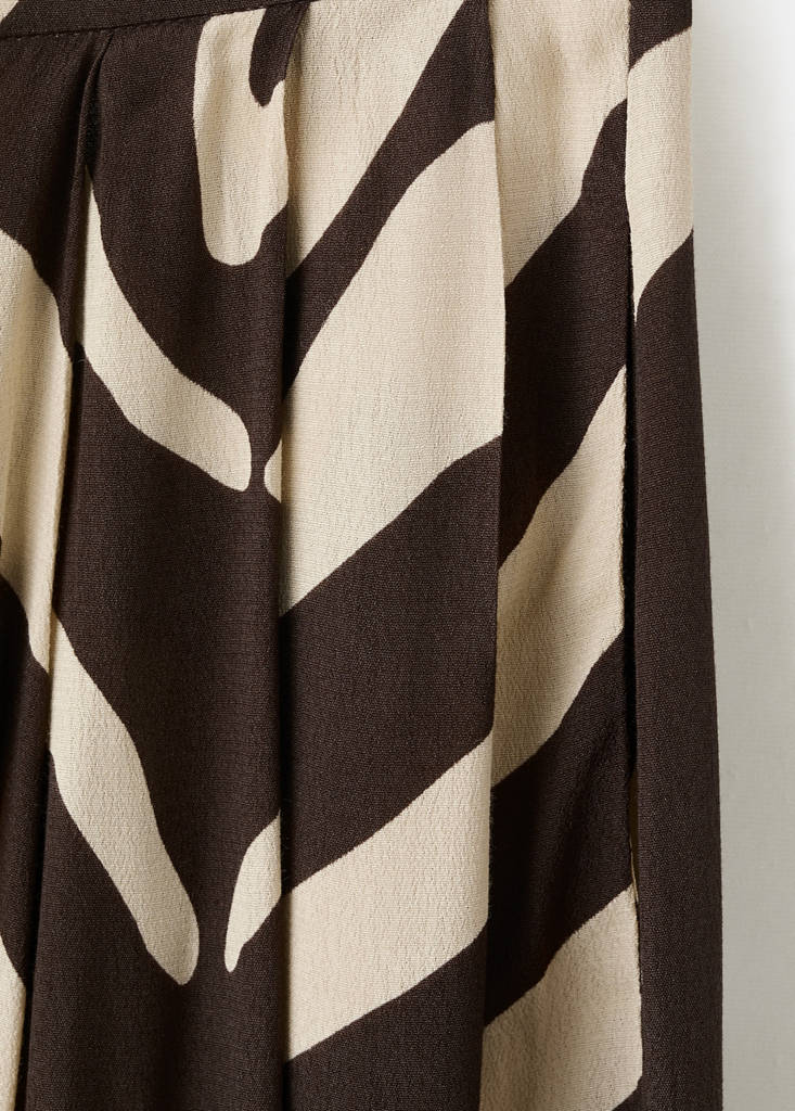 Flowy printed trousers — Brown