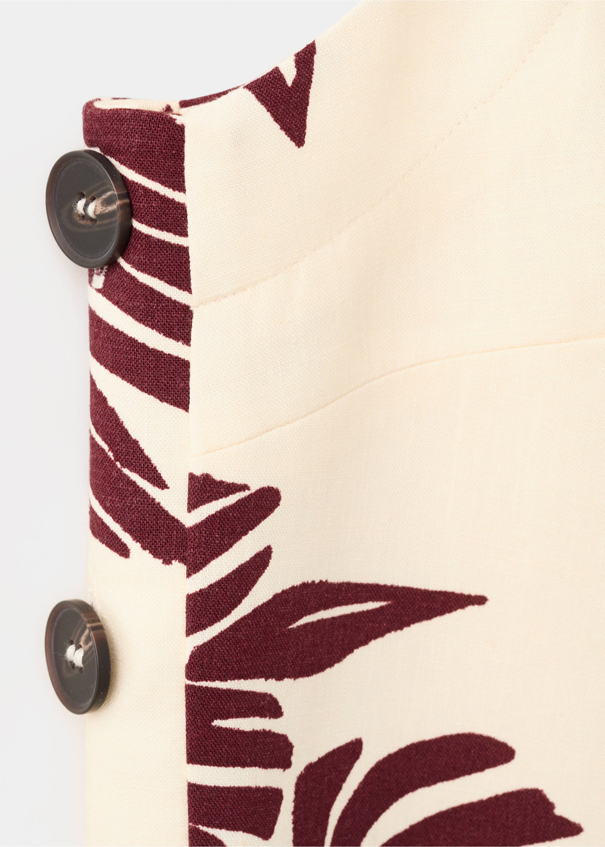 Floral print spaghetti strap top - Details of the article 0, Ecru. Ref: 27029077-00.