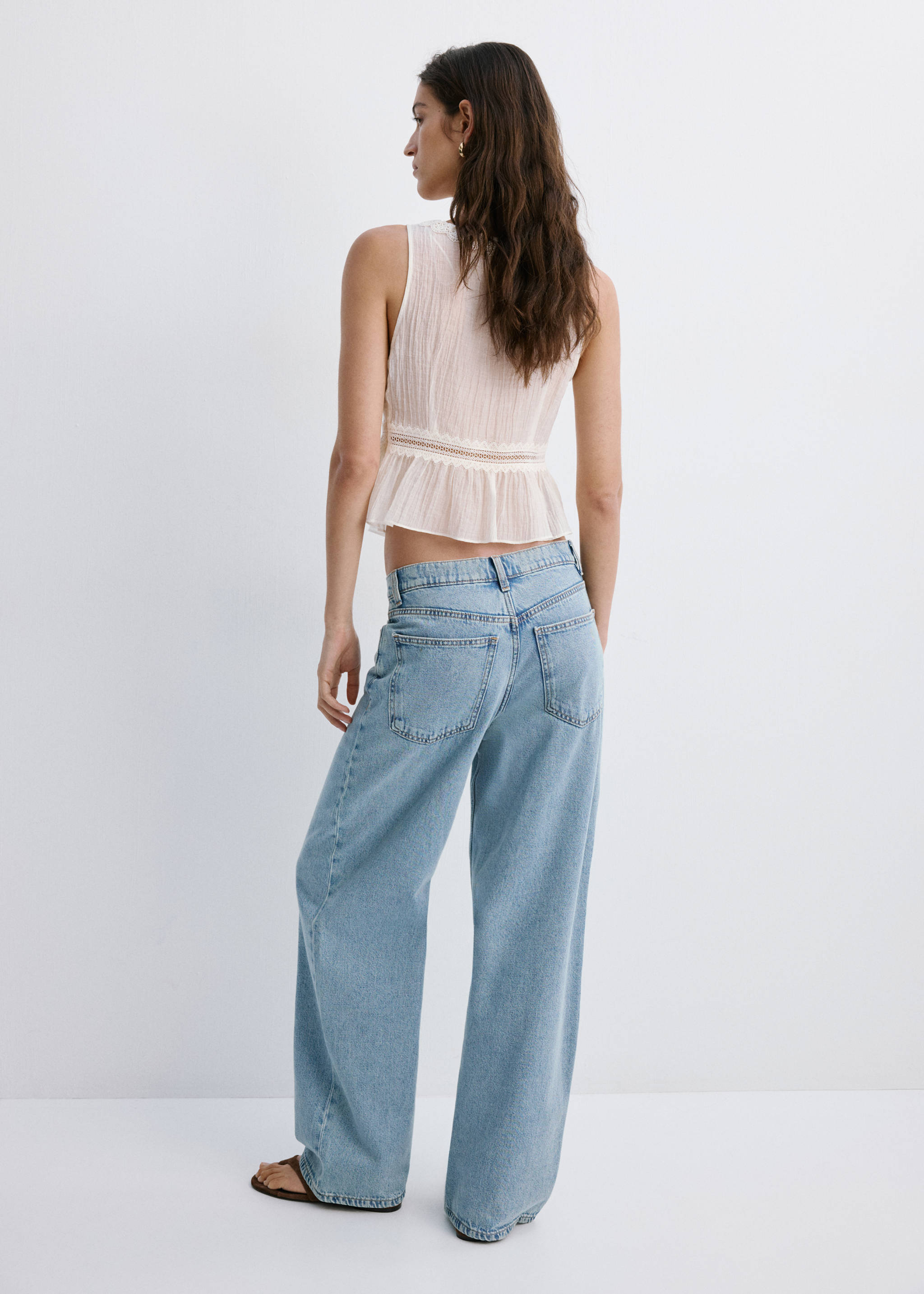 Lyocell top with contrasting trim - Reverse of the article