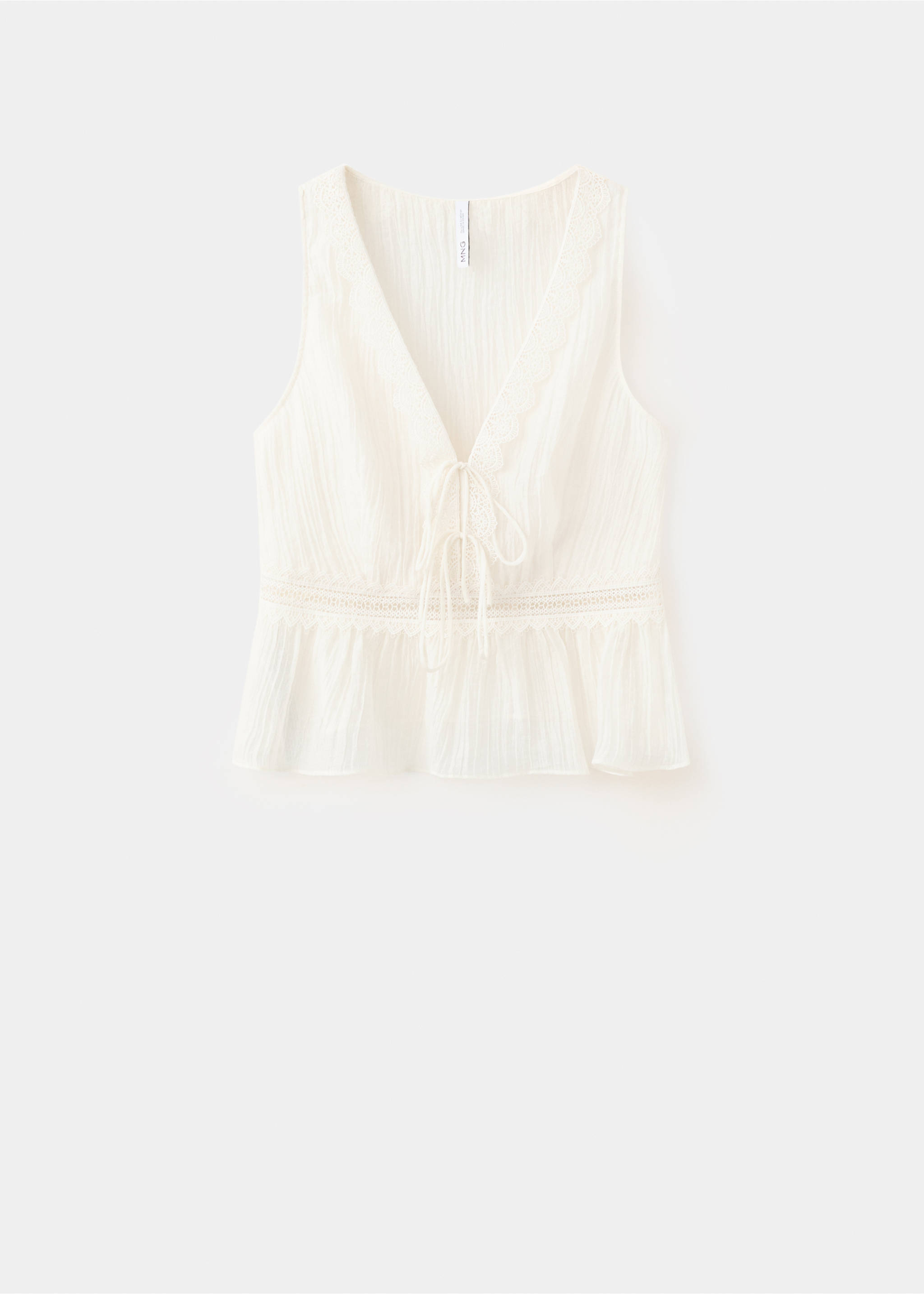 Top elena - Article without model, Ecru. Ref: 27029078-00.