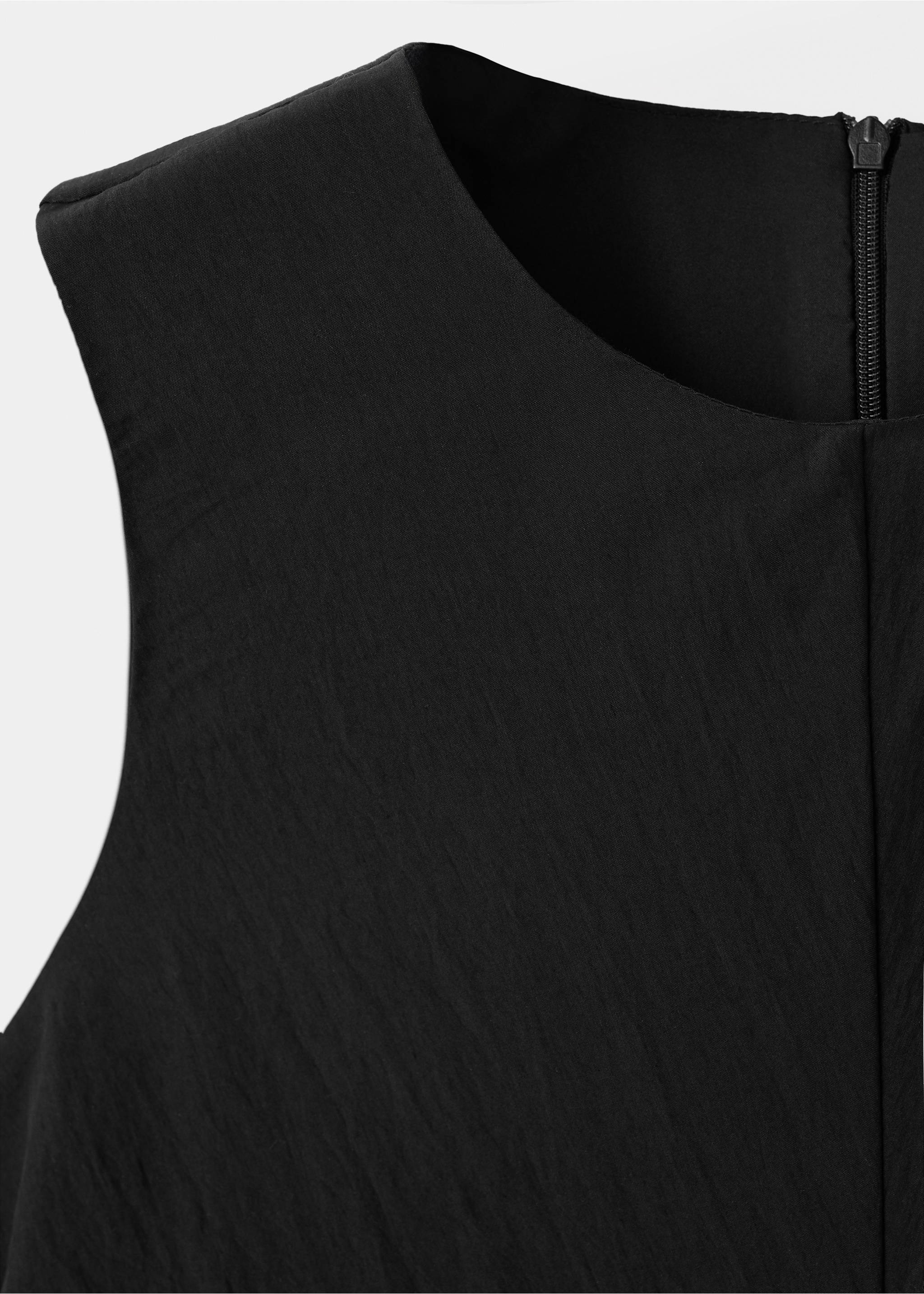 Cut-out dress with bows - Details of the article 8, Black. Ref: 27029080-00.