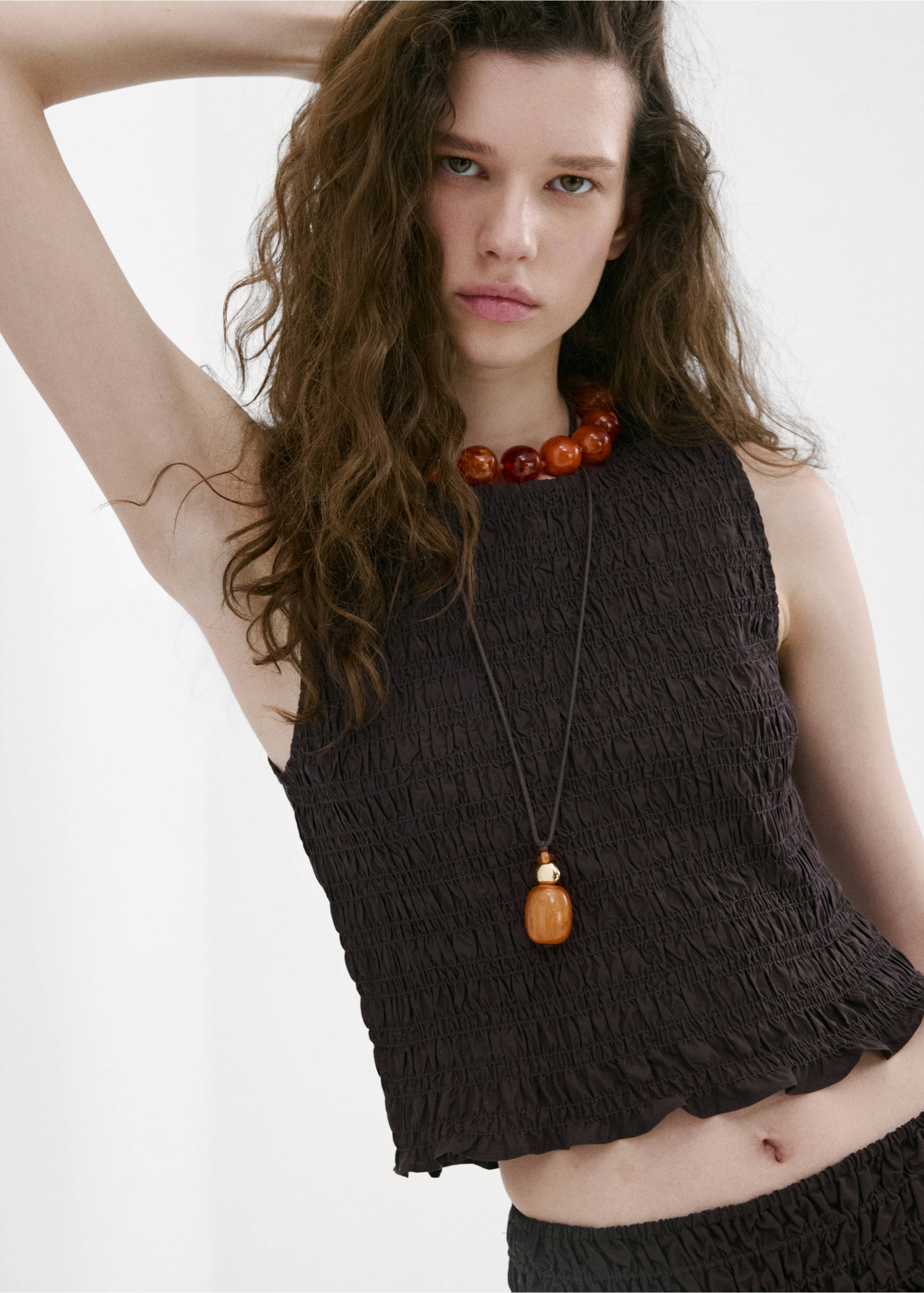 Top siros - Medium plane, Chocolate. Ref: 27029081-00.