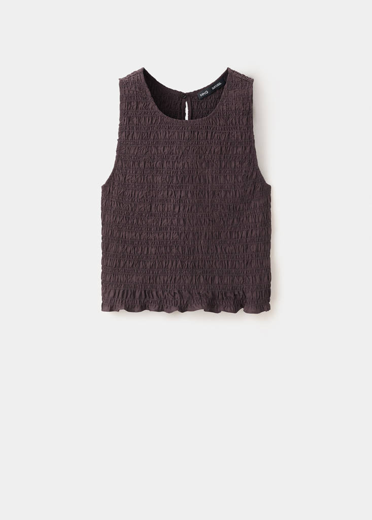 Honeycomb Lyocell Top — Chocolate