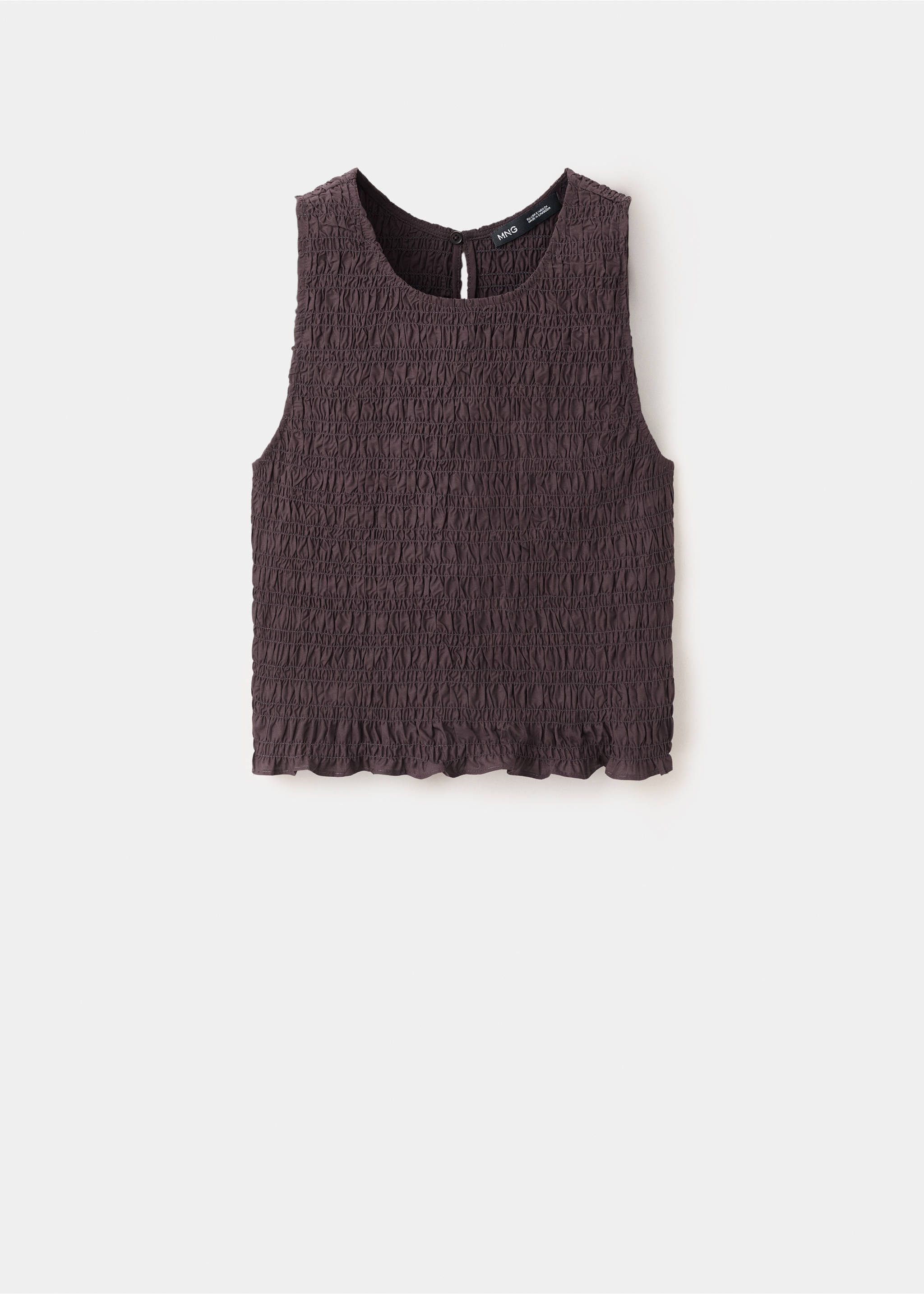 Terry cotton top - Article without model, Chocolate. Ref: 27029081-00.