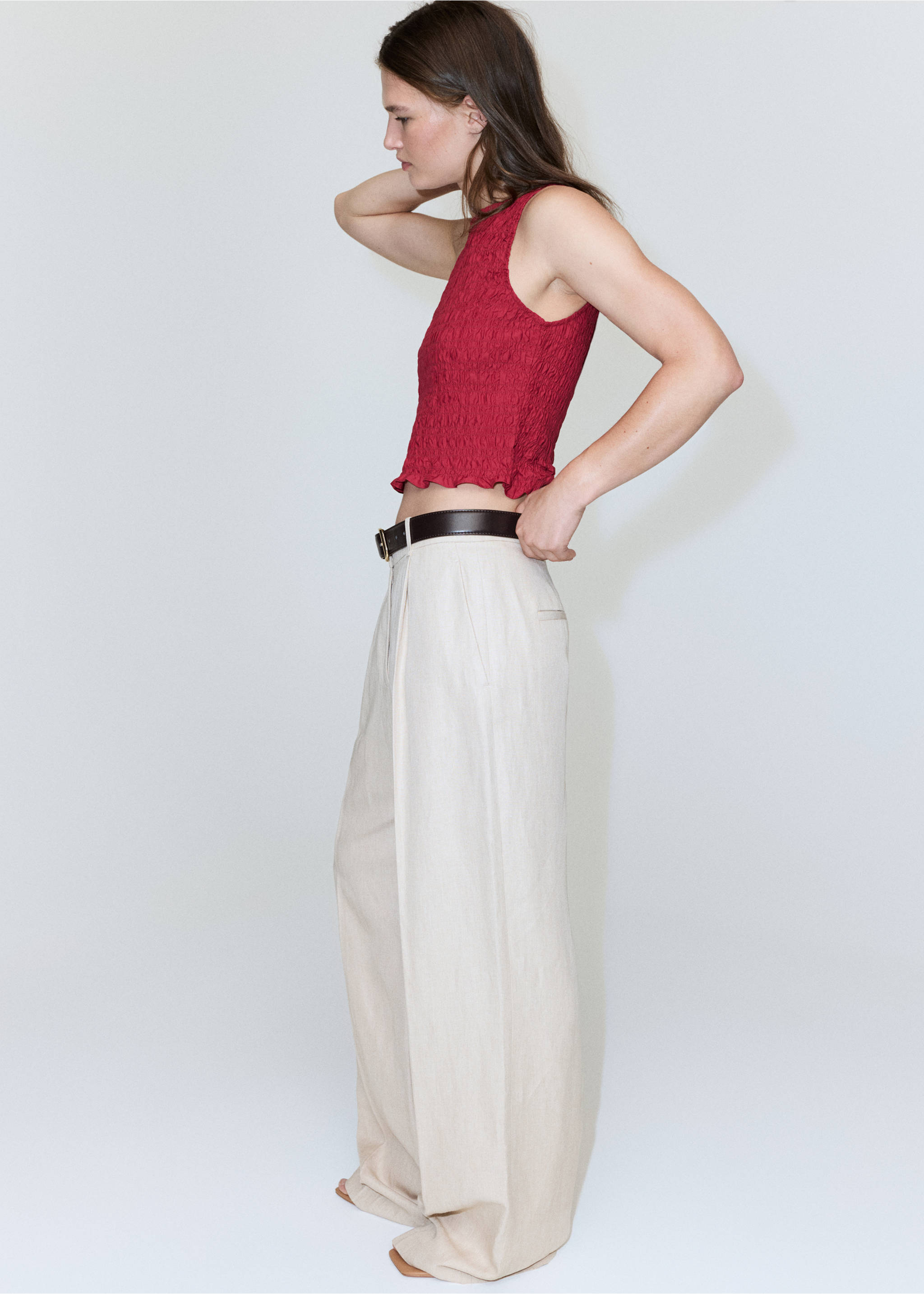 توب قطن تيري - تفاصيل المنتج 3, أحمر. Ref: 27029081-00.