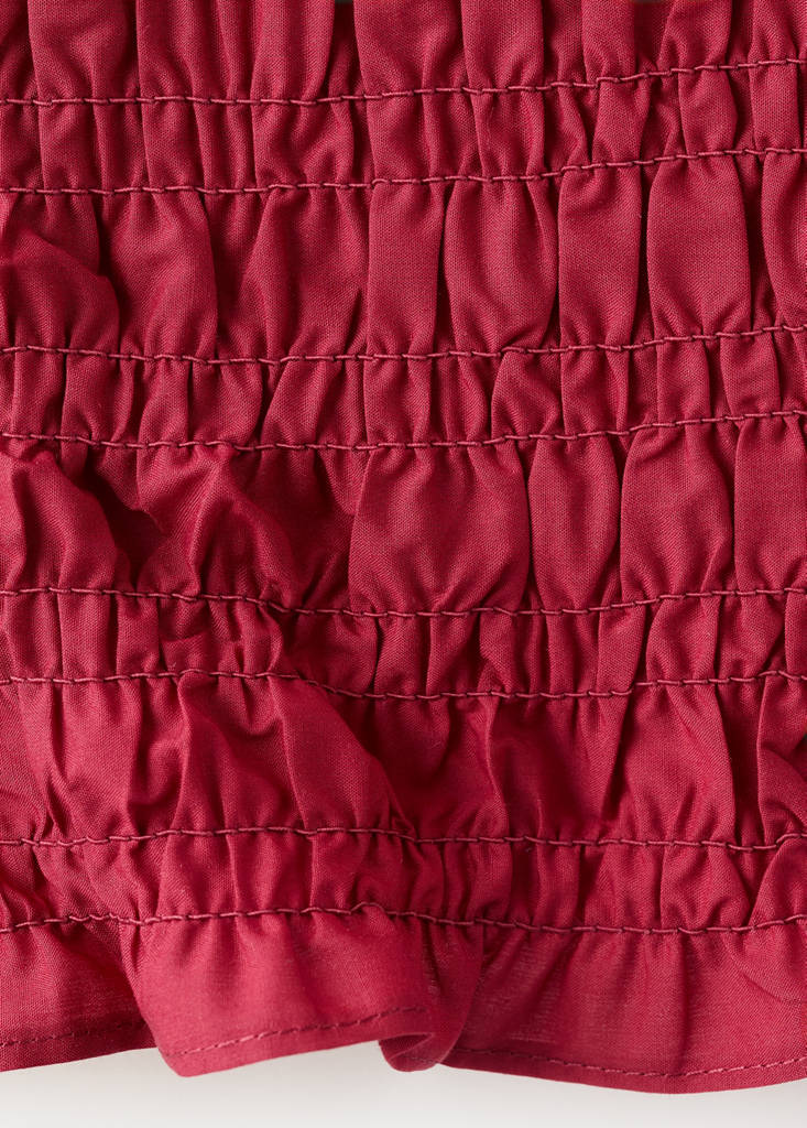 Honeycomb Lyocell Top — Red