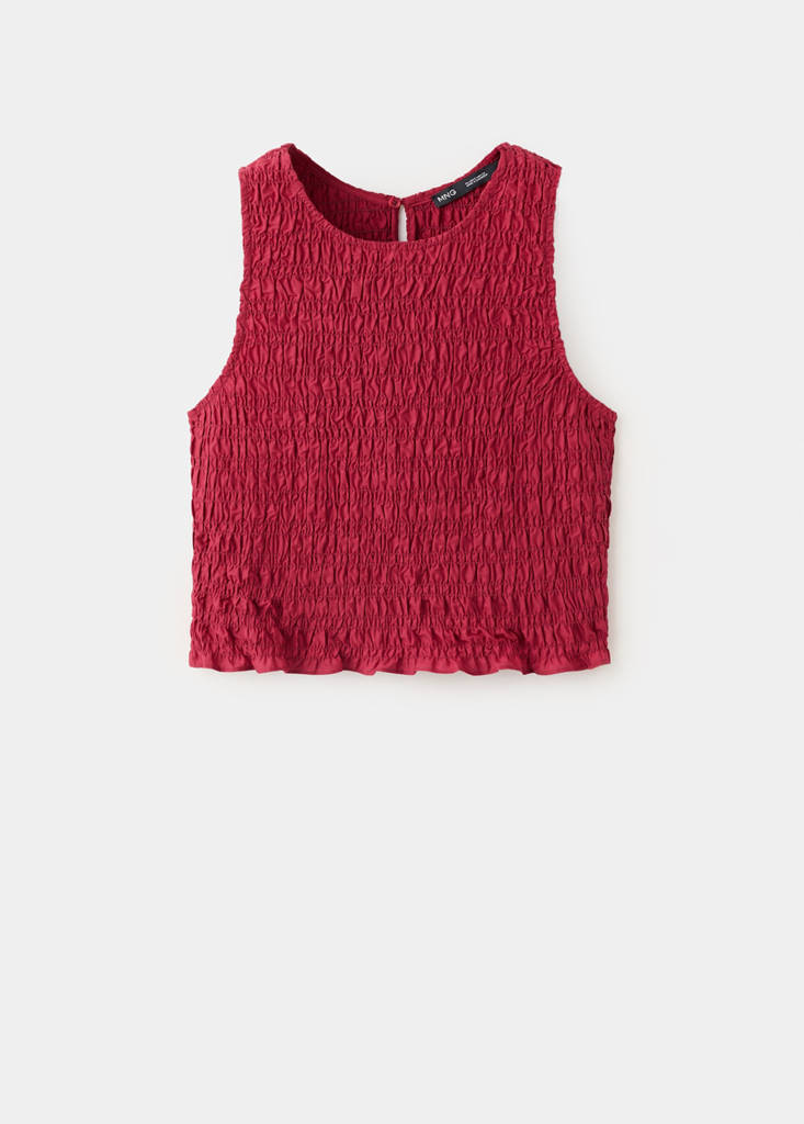 Honeycomb Lyocell Top — Red