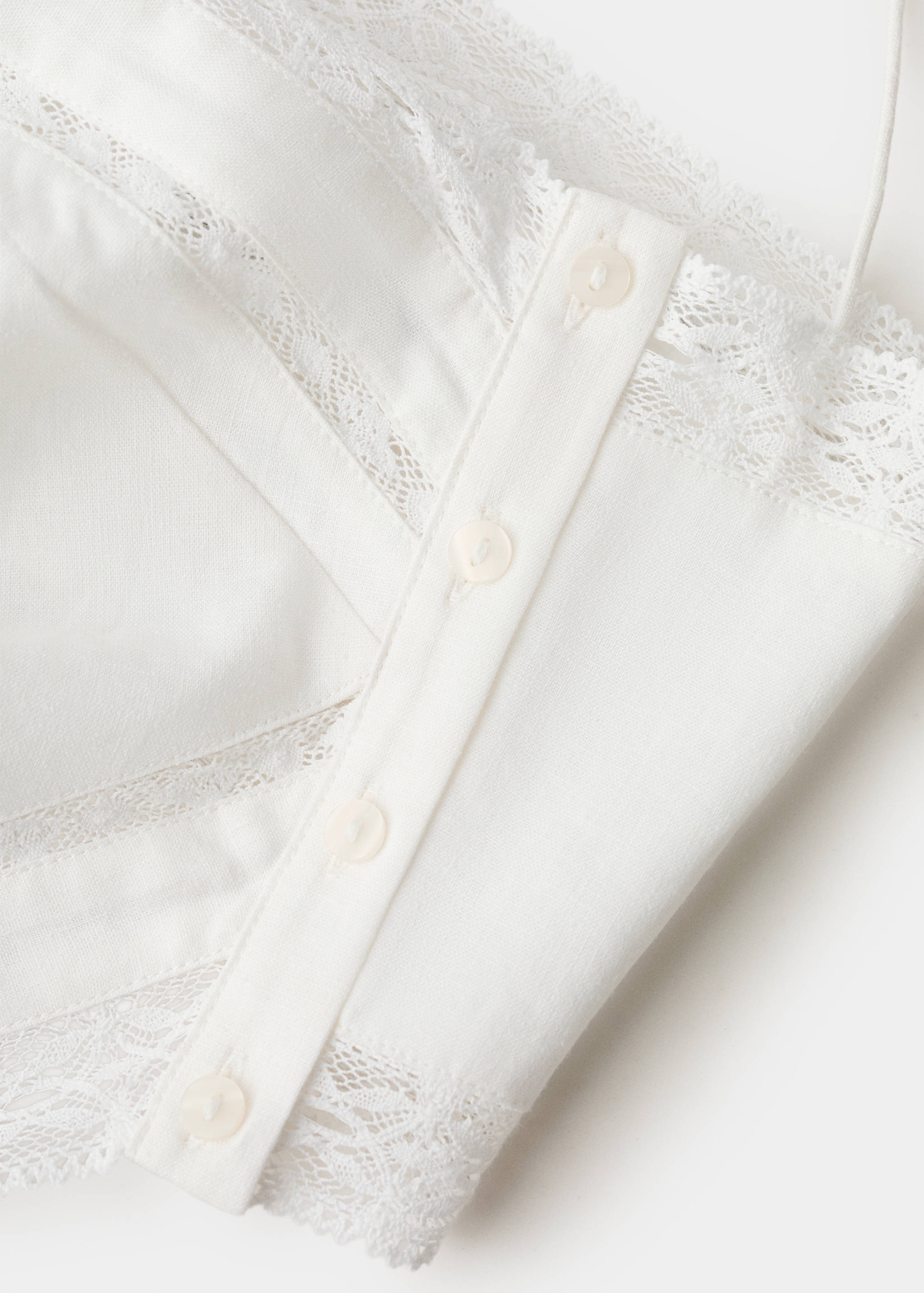 Linen top with lace details - Details of the article 8