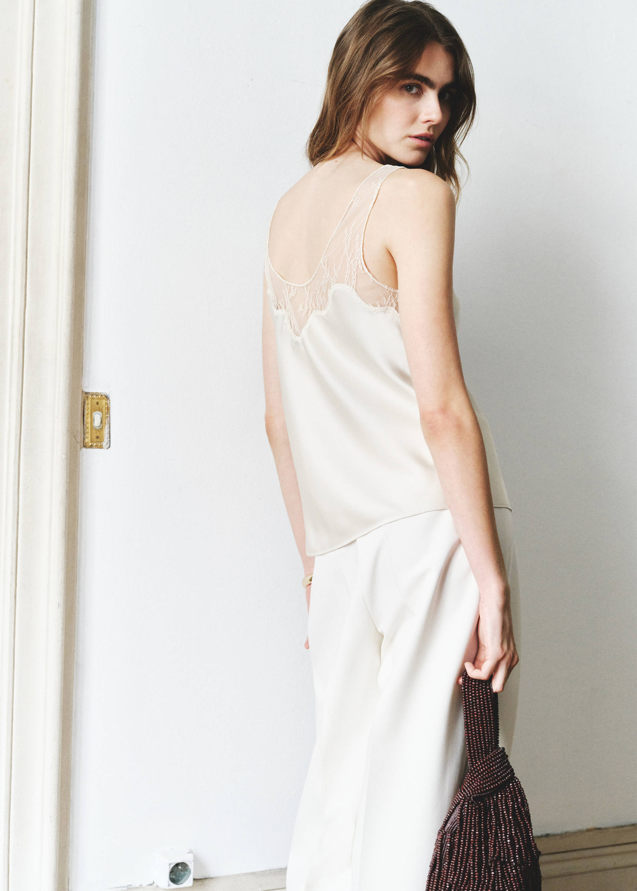 Top style lingerie satiné - Verso de l’article