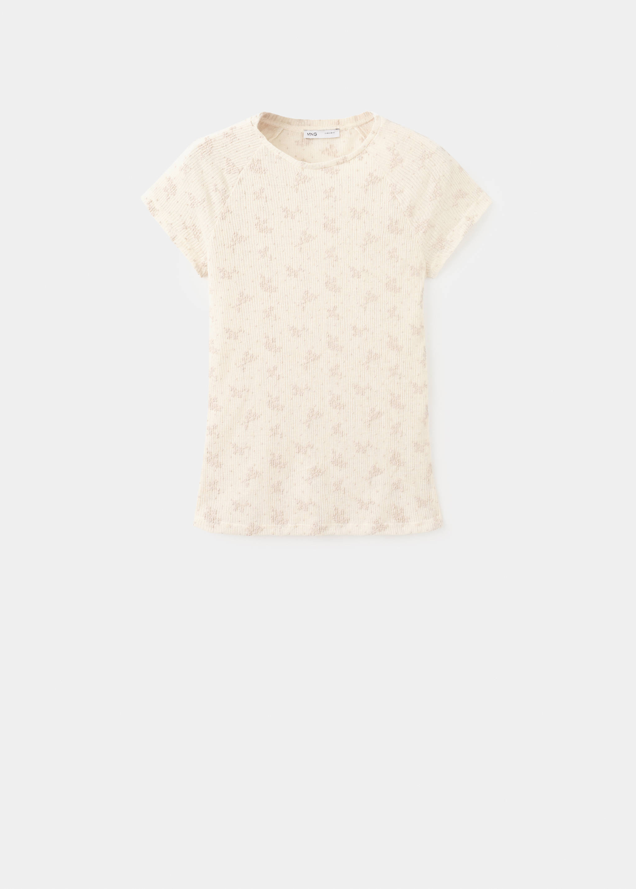 T-shirt with raised embroidered details - Article without model
