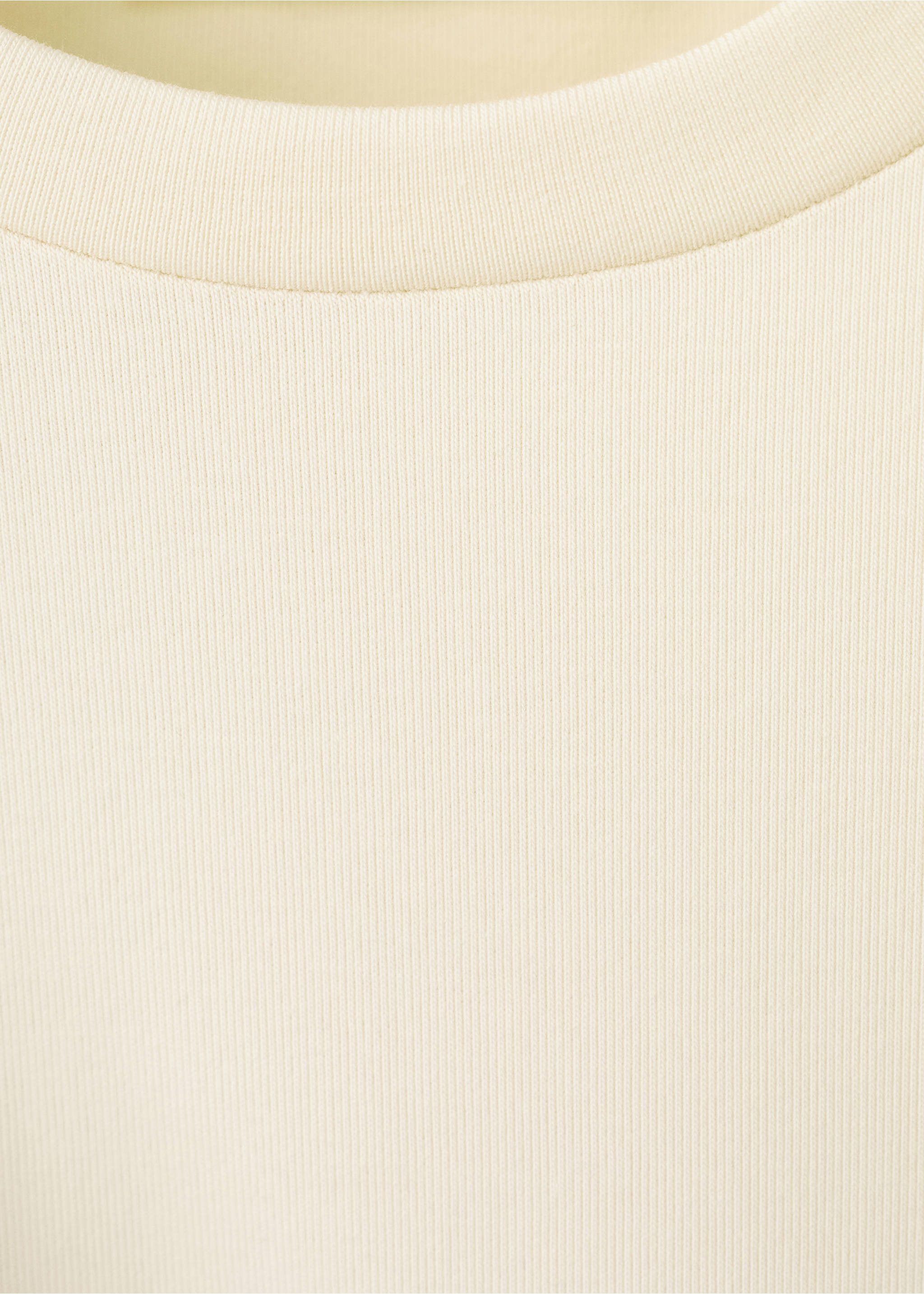 Baumwoll-T-Shirt mit seitlichem Band - Detail des Artikels 8, Vanille. Ref: 27029086-00.