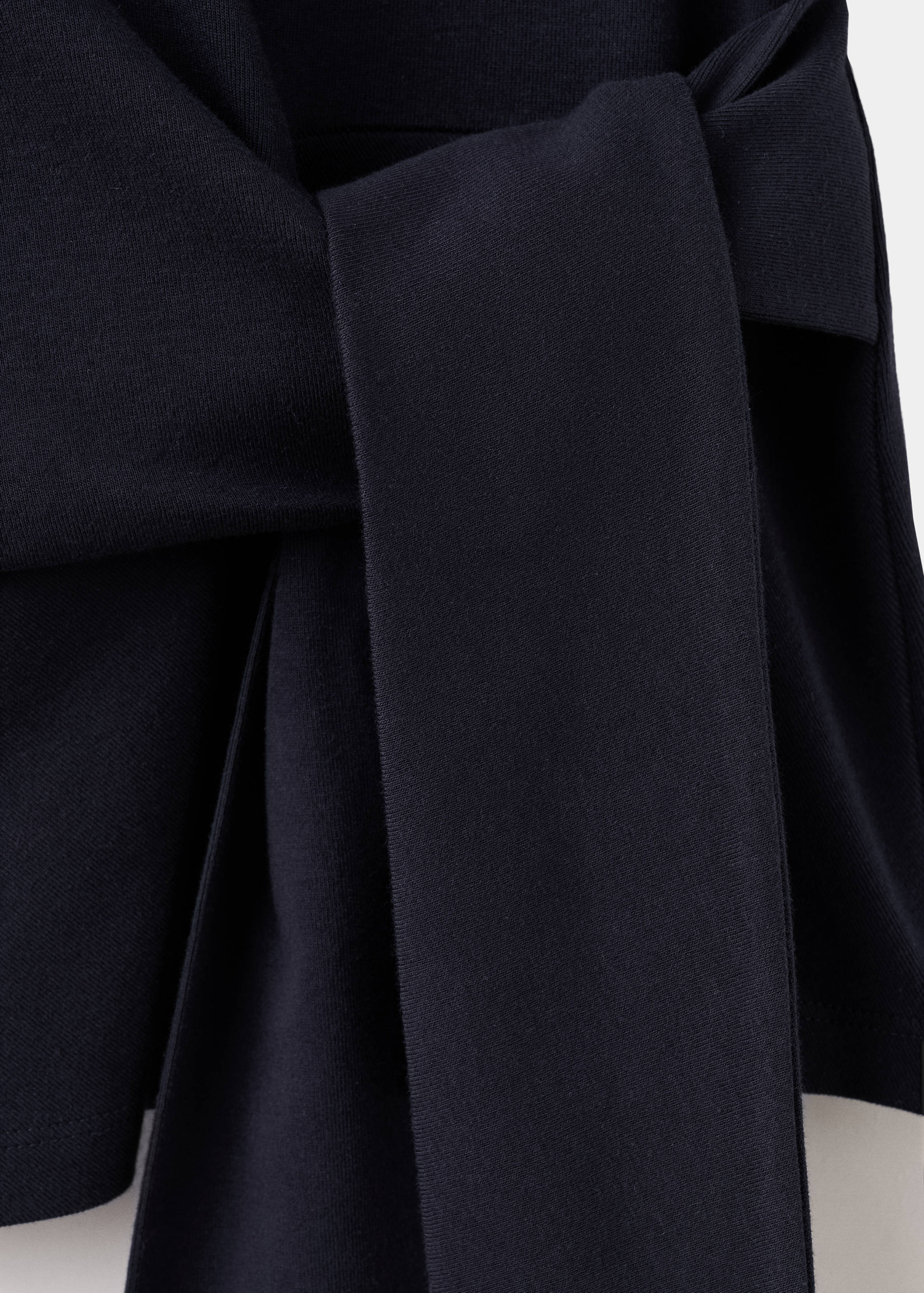 Cotton T-shirt with side bow - Details of the article 0