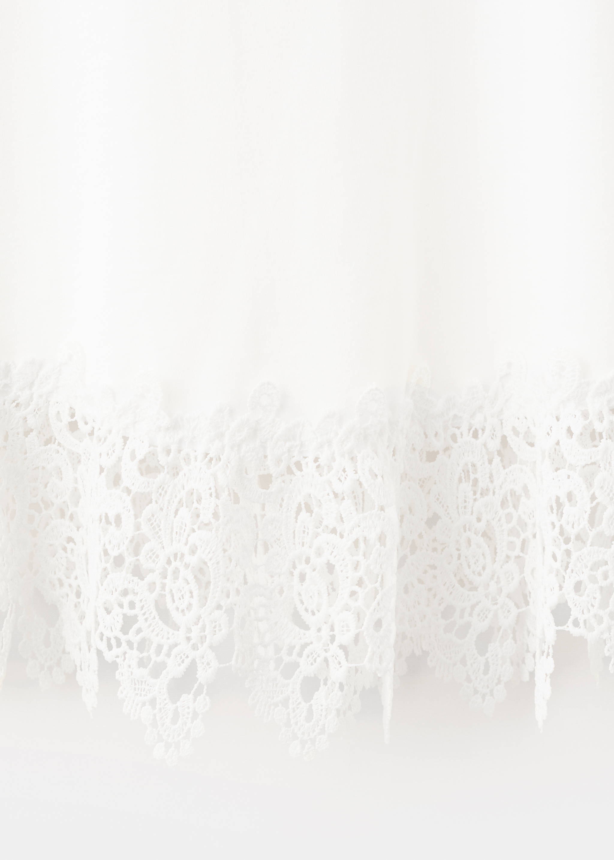 Cotton T-shirt with broderie anglaise embroidery - Details of the article 0