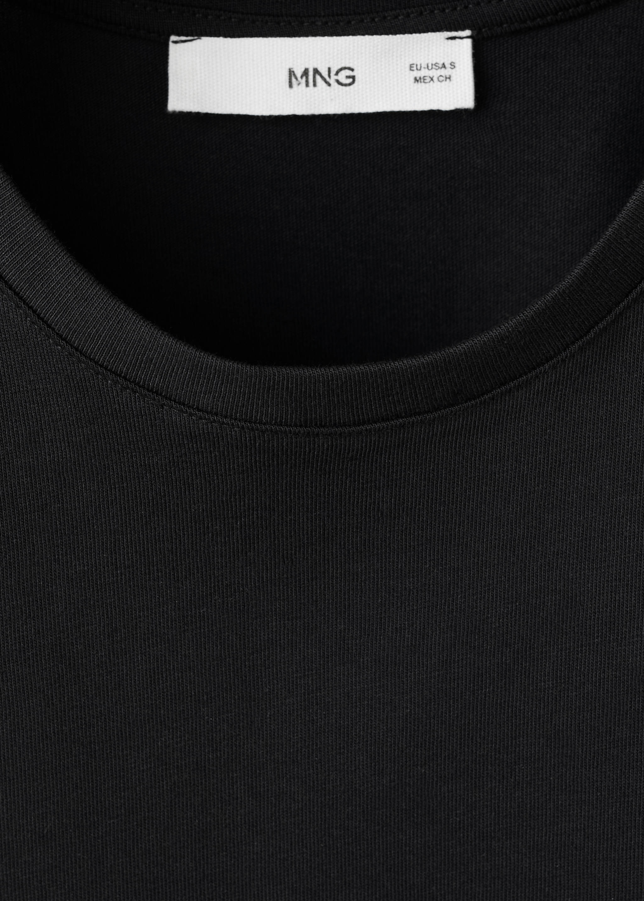 Cotton T-shirt with broderie anglaise embroidery - Details of the article 8