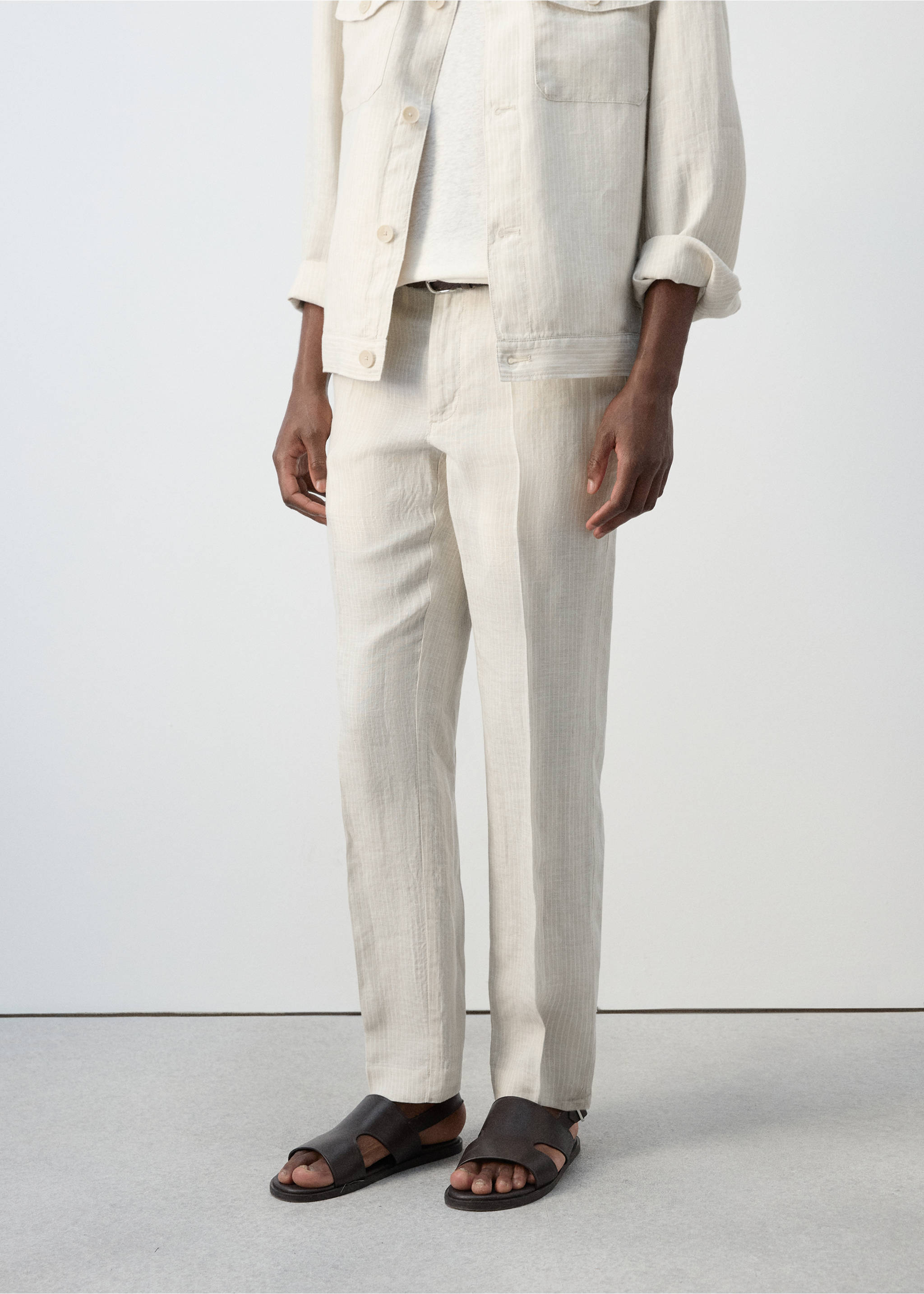 Trousers soller - Medium plane, Ecru. Ref: 27029206-00.