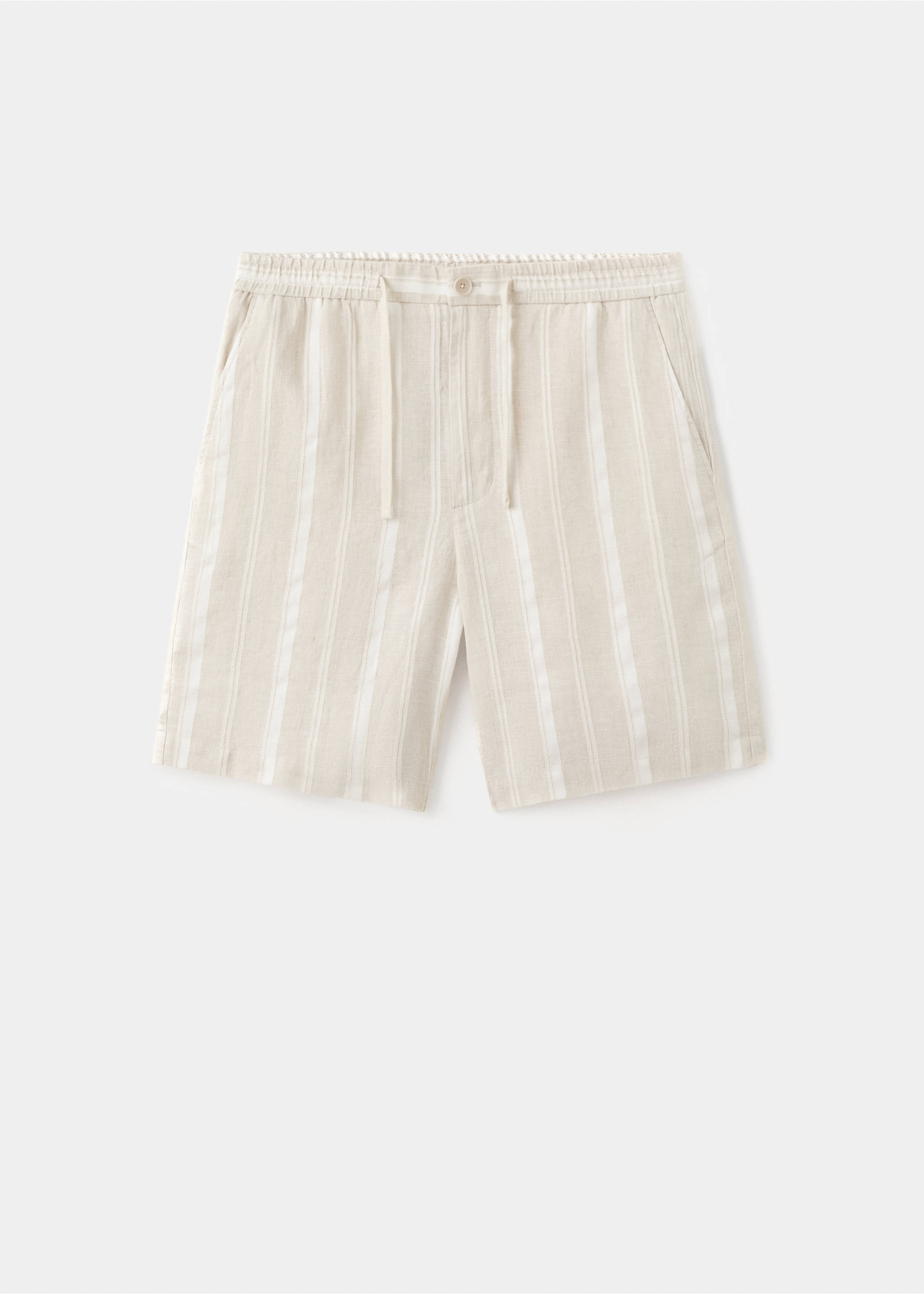 Bermudas lino rayas - Artículo sin modelo, Crudo. Ref: 27029207-00.