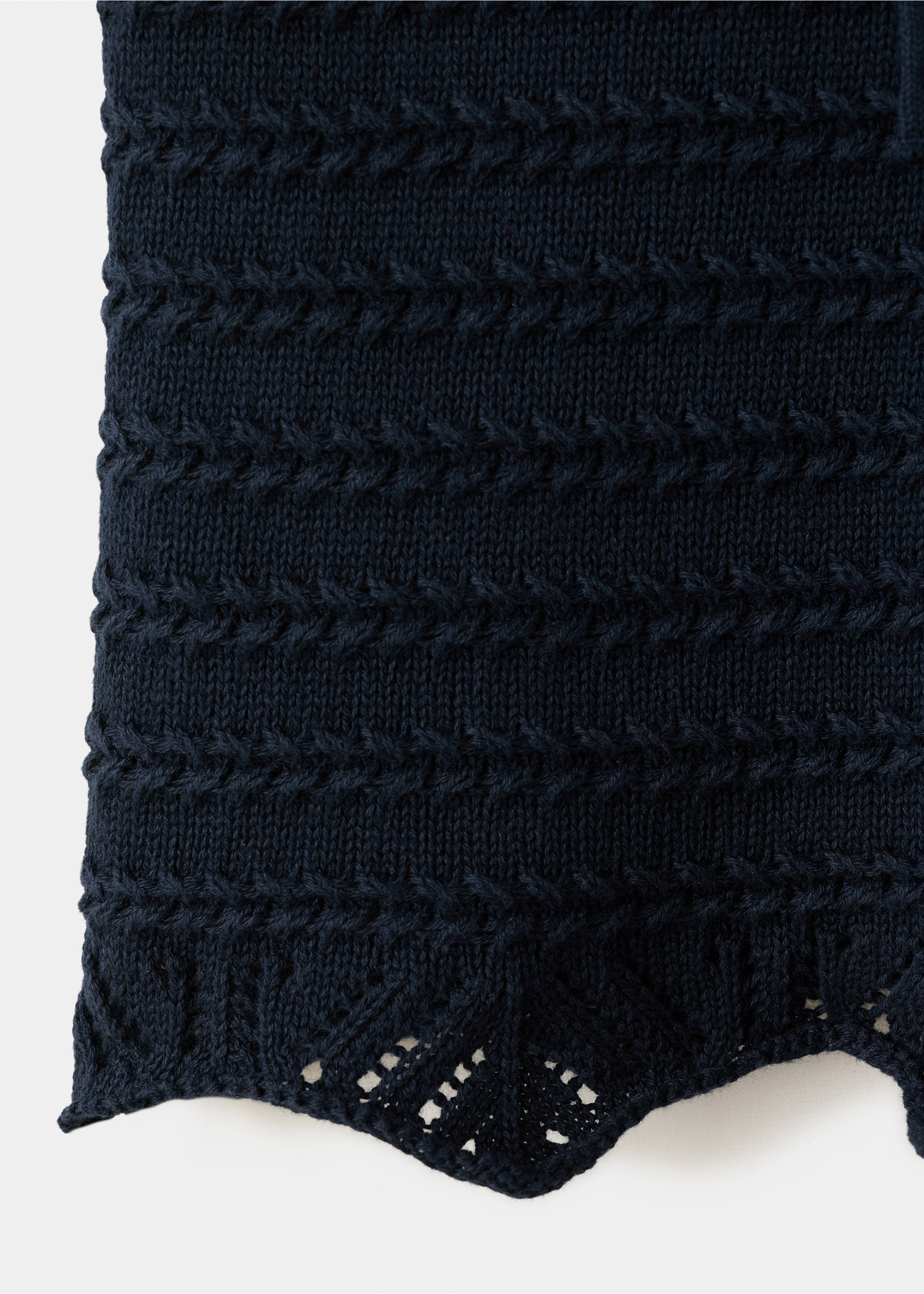 Calções de malha com folhos - Pormenor do artigo 0, Azul-marinho. Ref: 27029210-00.