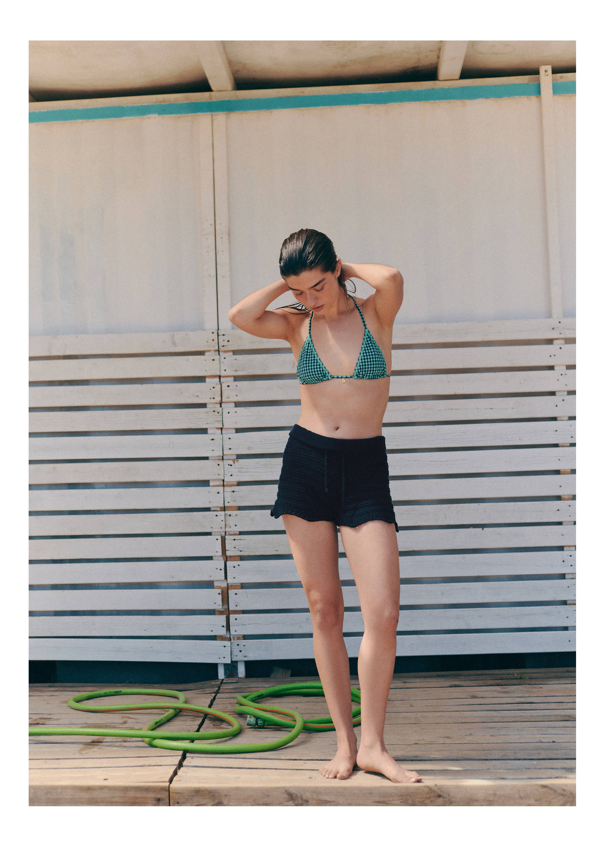 Ruffle knit shorts - General plane, Navy. Ref: 27029210-01.