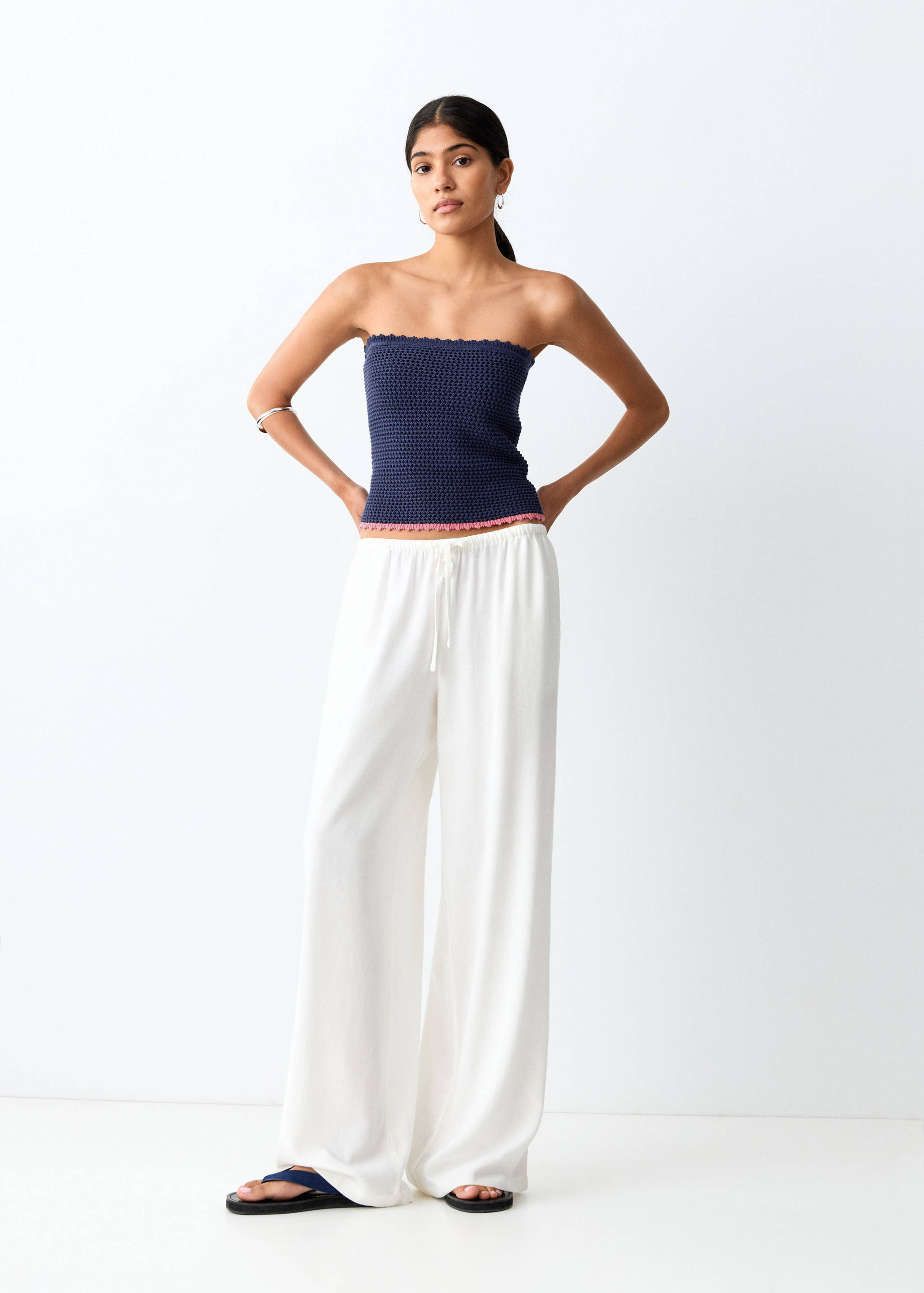 Strapless crochet top - General plane