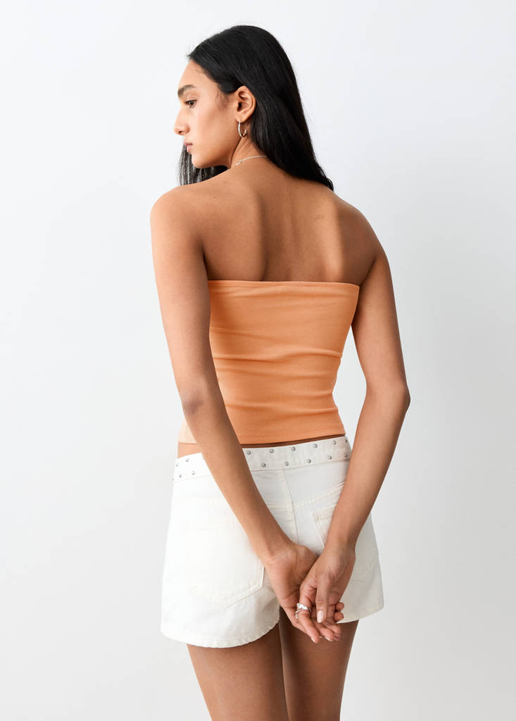 Strapless top — Peach