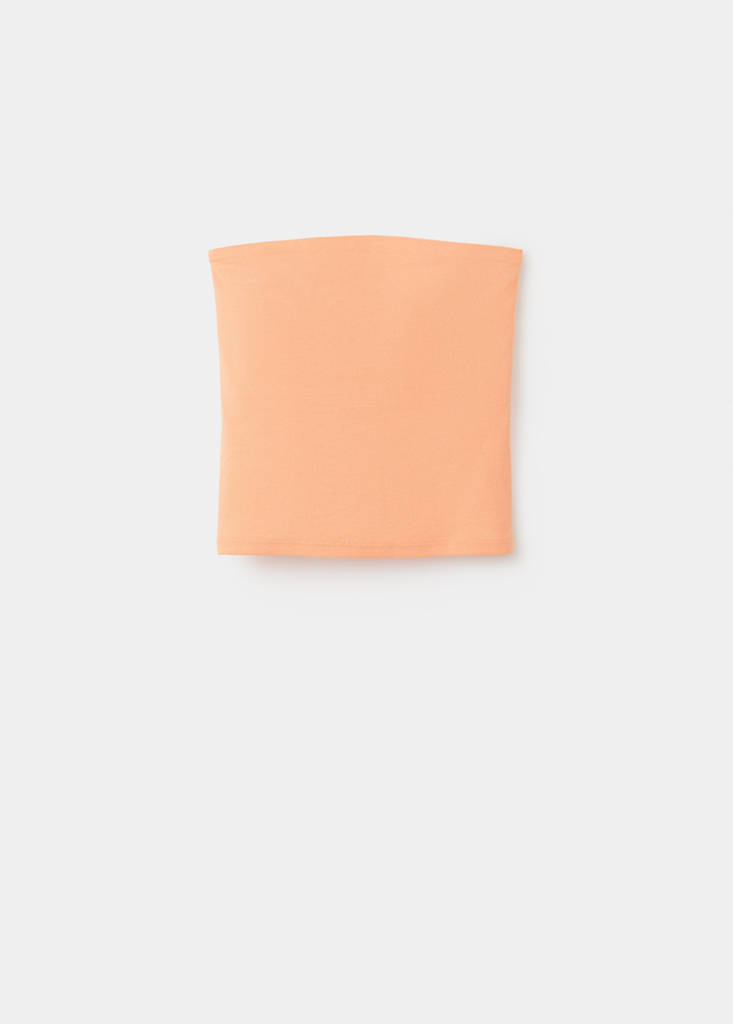 Strapless top — Peach