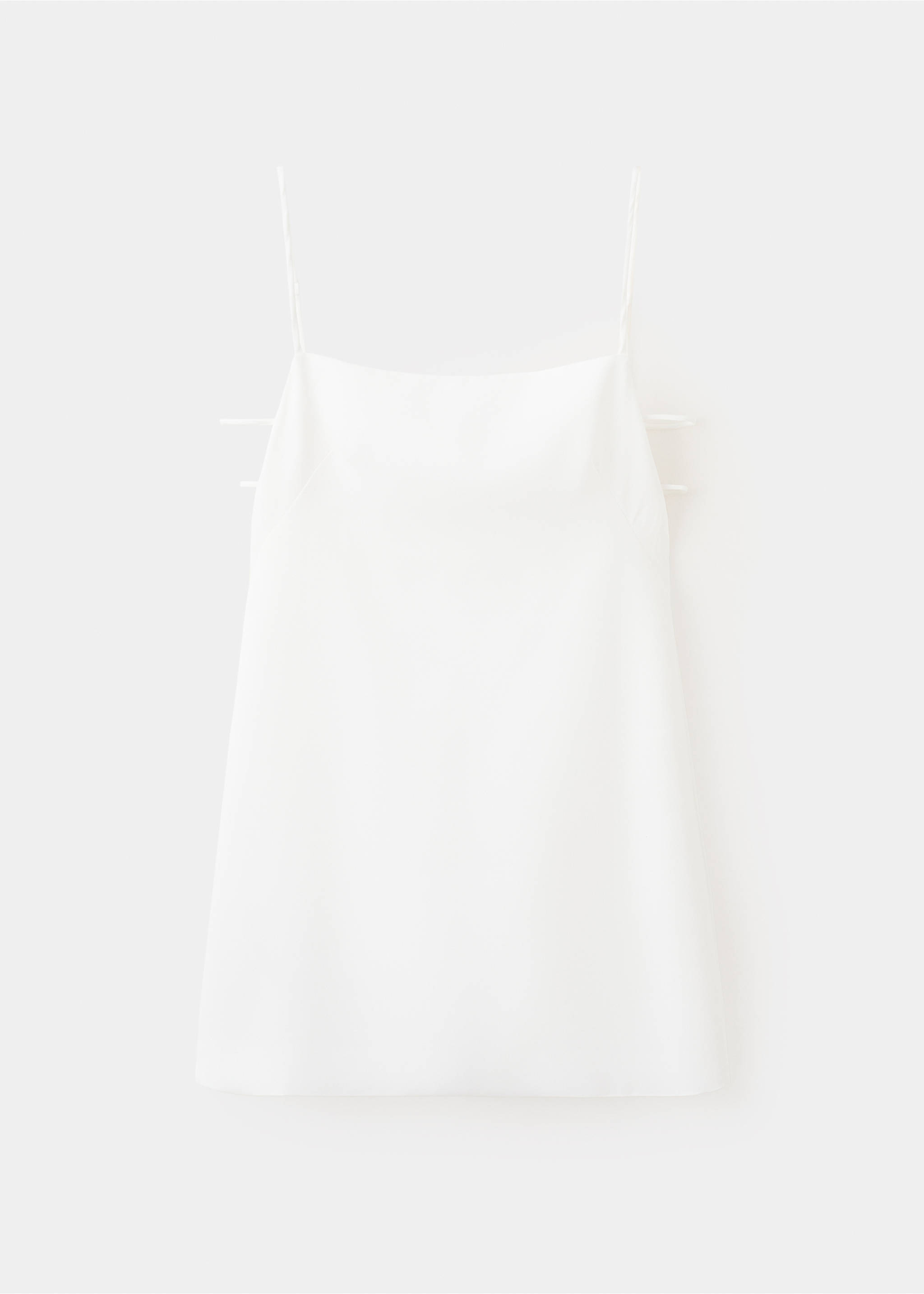 Short dress with side openings - Article without model, White. Ref: 27029218-00.