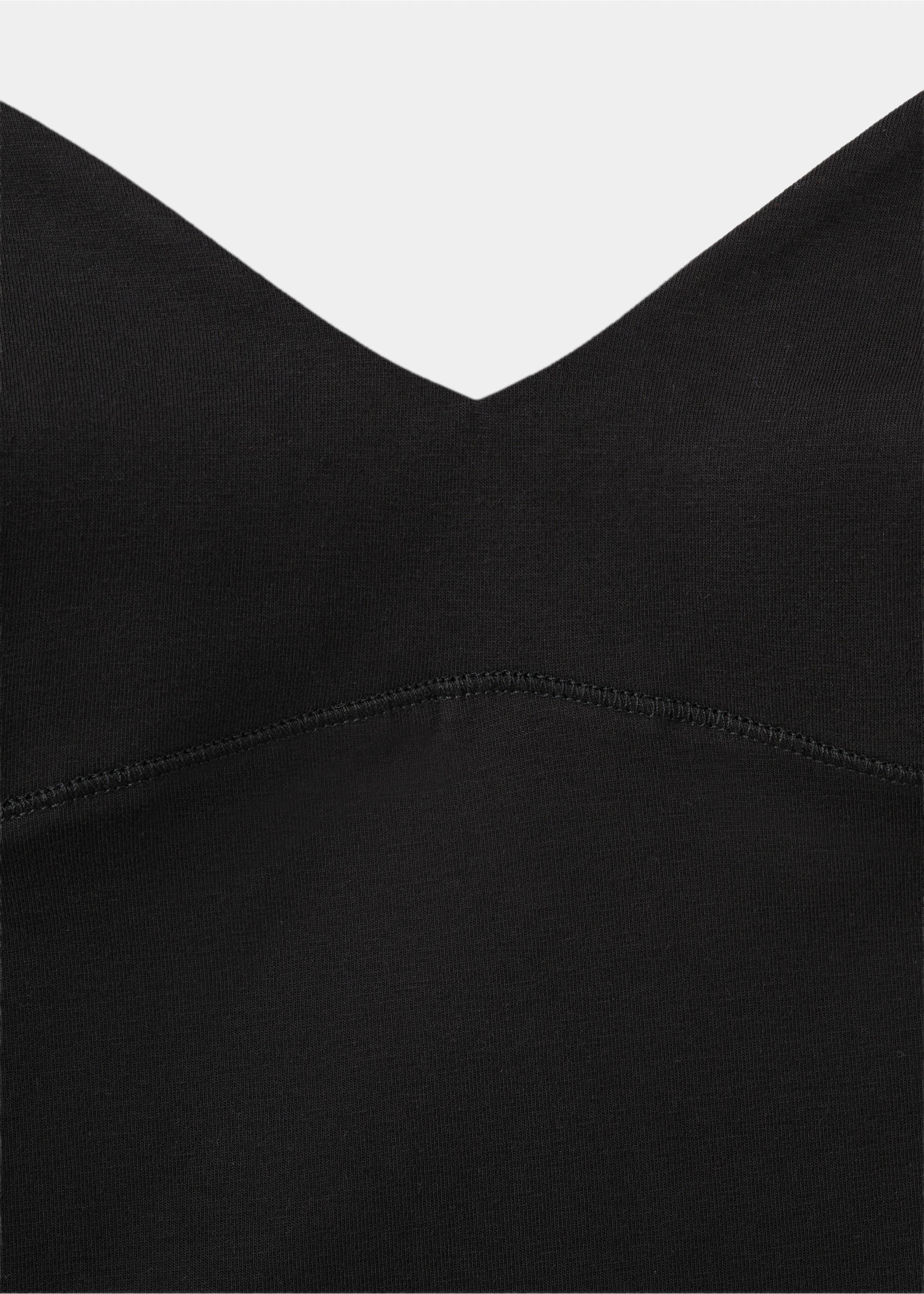 Top algodón tirantes cuello pico - Detalle del artículo 0, Negro. Ref: 27029220-00.