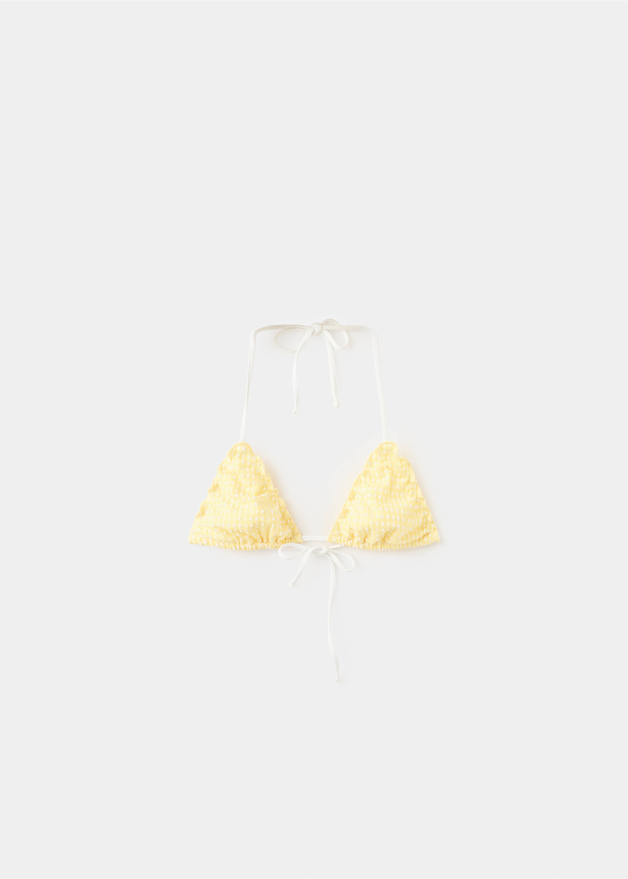 Top bikini cuadro vichy - Artículo sin modelo, Amarillo. Ref: 27029408-00.