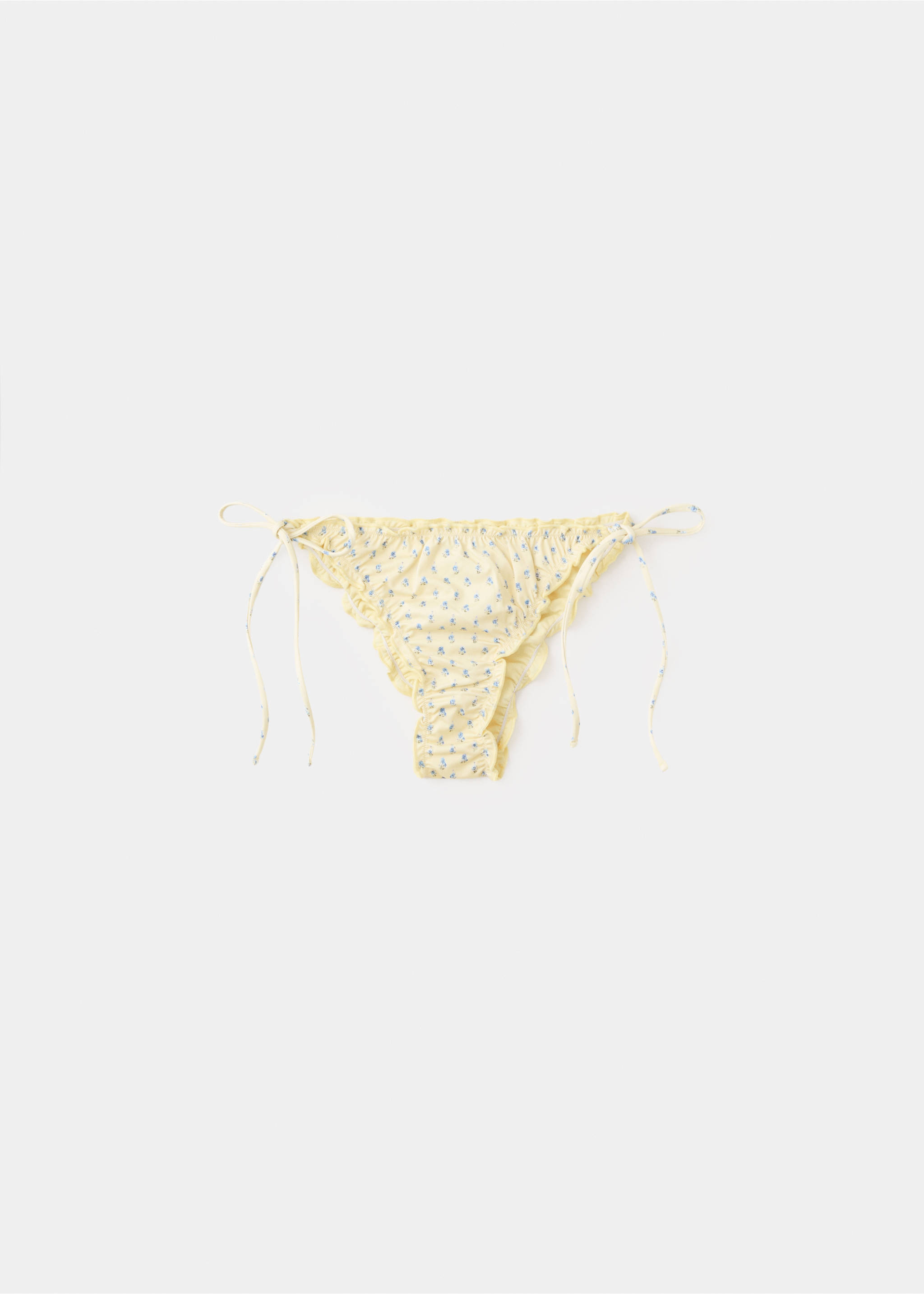 Culotte de bikini cheeky à imprimé floral - Article sans modèle, Jaune pastel. Ref: 27029409-00.