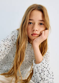 Floral cotton blouse — White 3