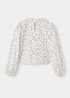 Floral cotton blouse — White 5