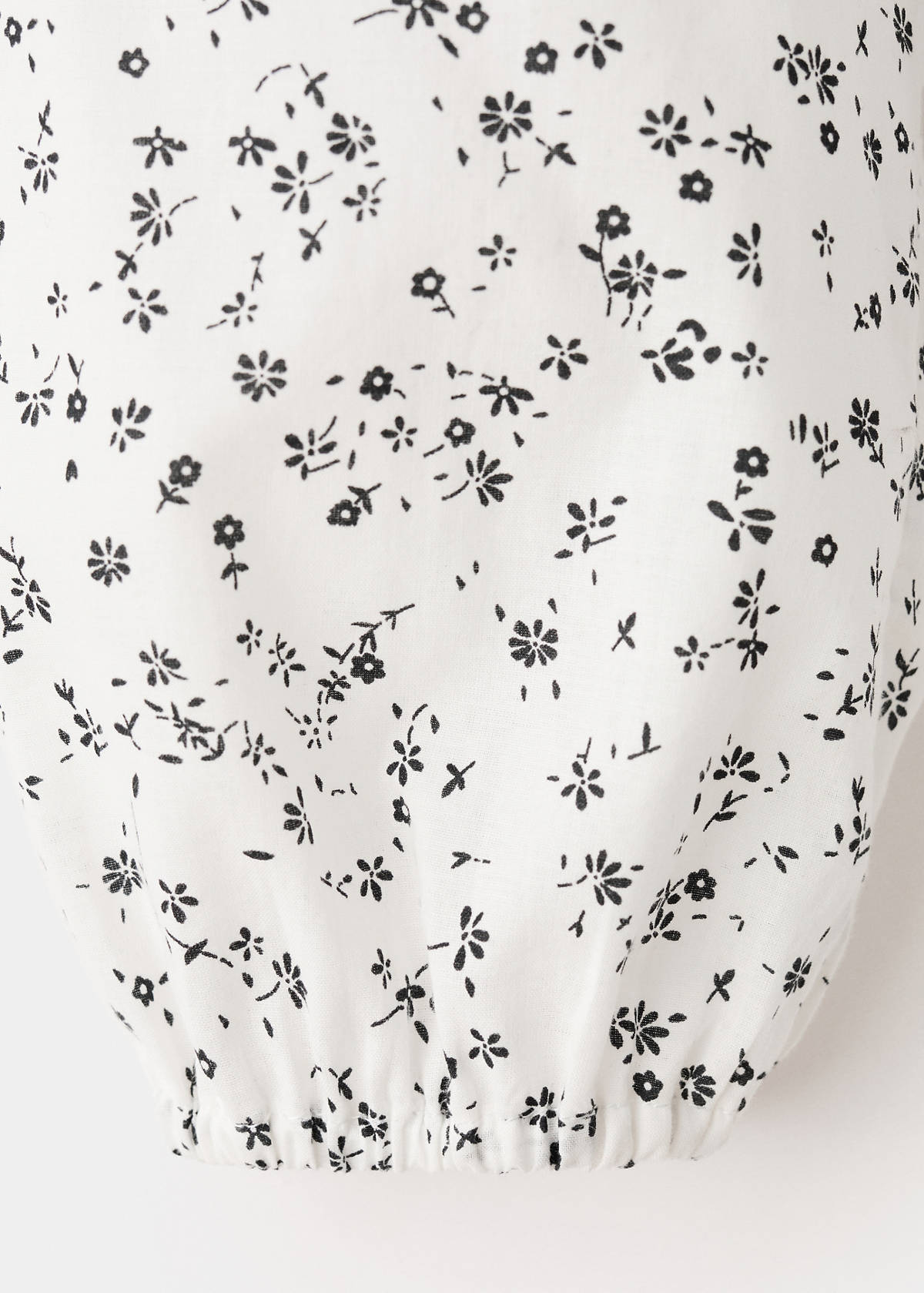 Floral cotton blouse — White