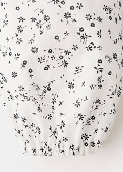 Floral cotton blouse — White 4