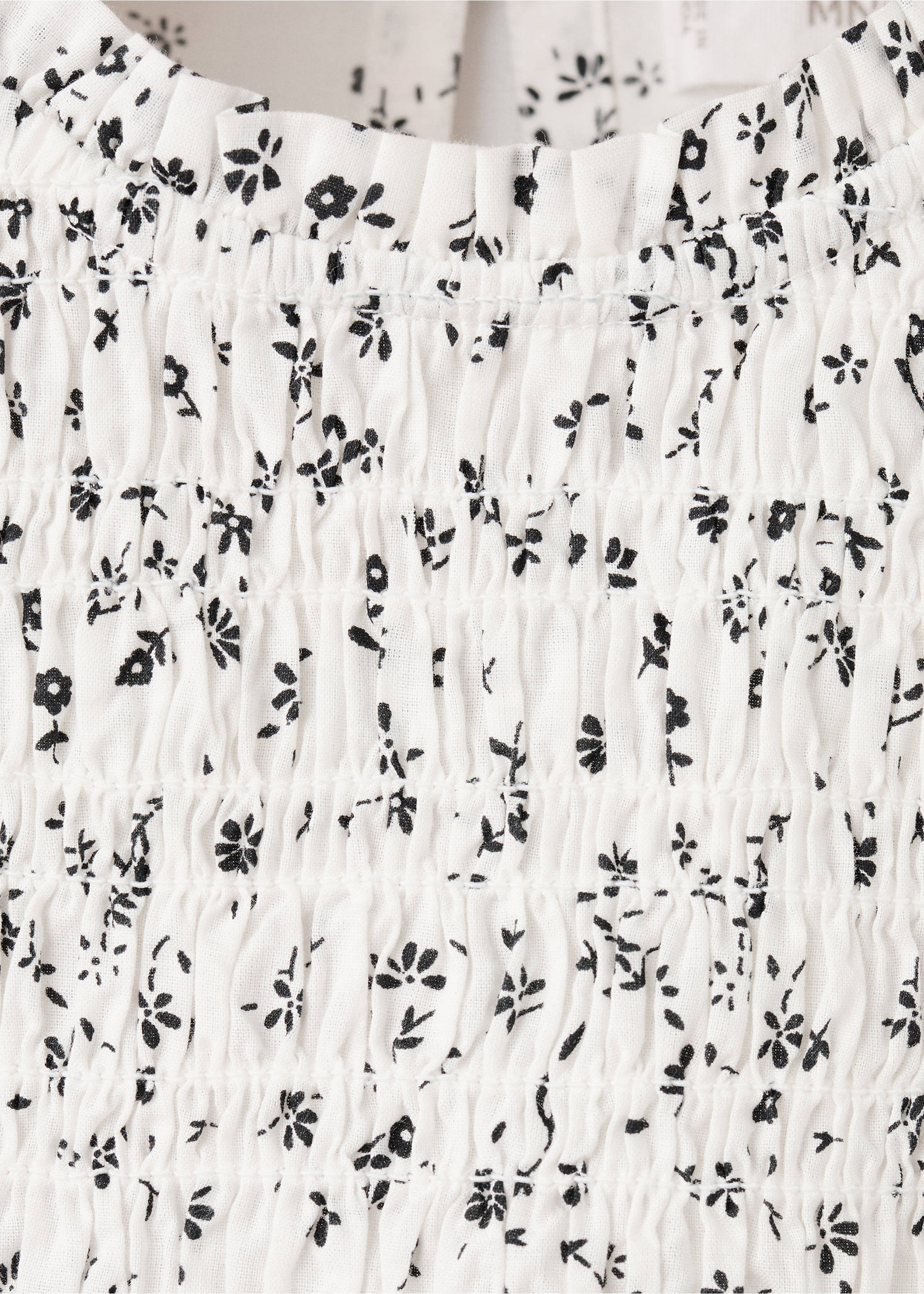 Блузка из хлопка с цветочным принтом - Деталь изделия 0, Белый. Ref: 27031175-00.