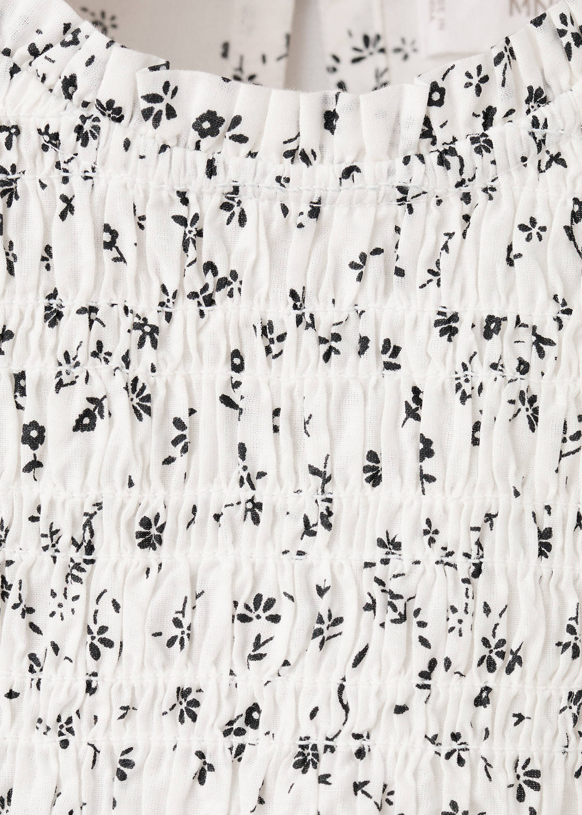 Floral cotton blouse — White