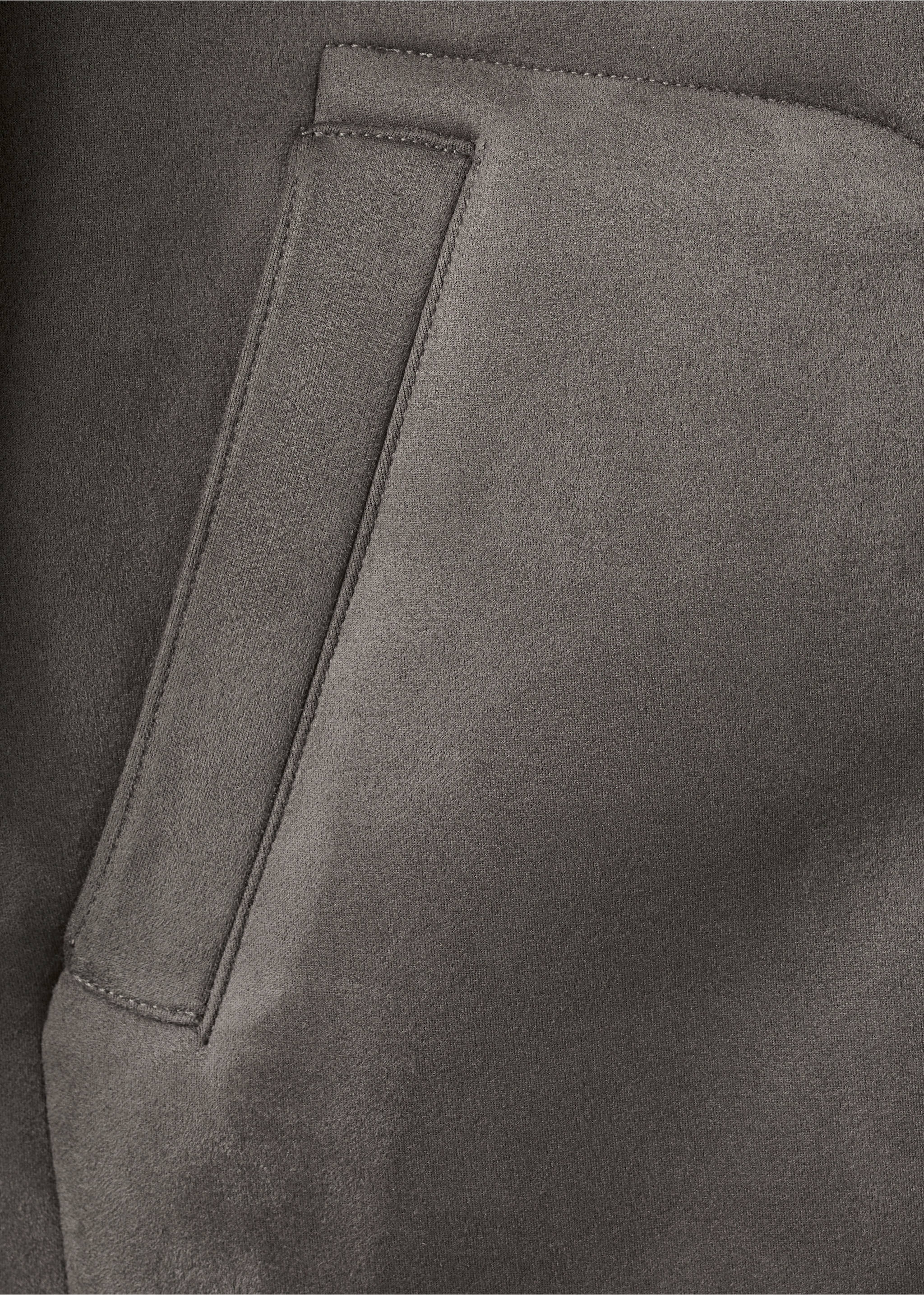 Double face jacket with fleece lining - Details of the article 0, Medium Heather Grey. Ref: 27031176-00.