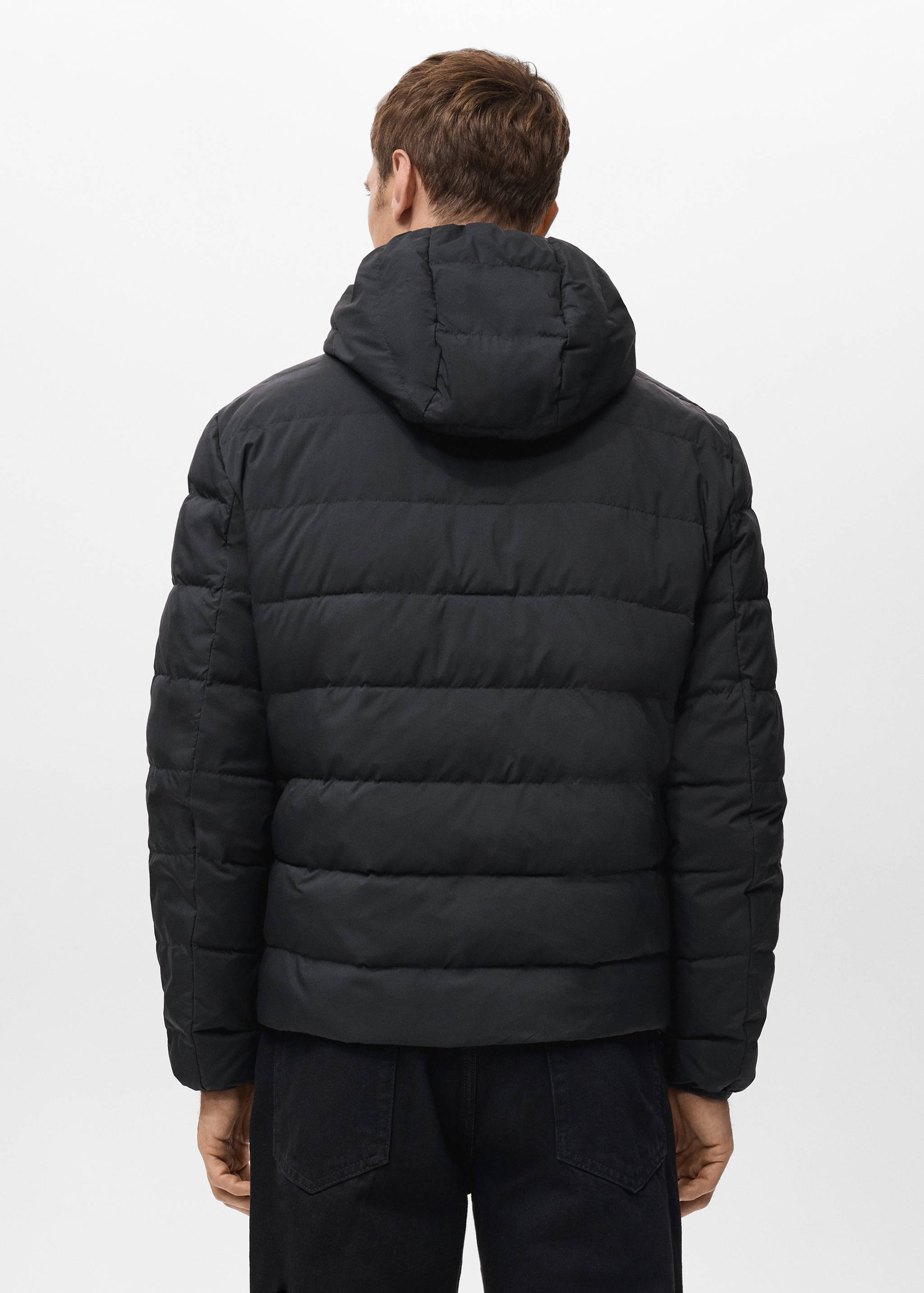 Chaqueta acolchada relleno plumón y plumas - Reverso del artículo